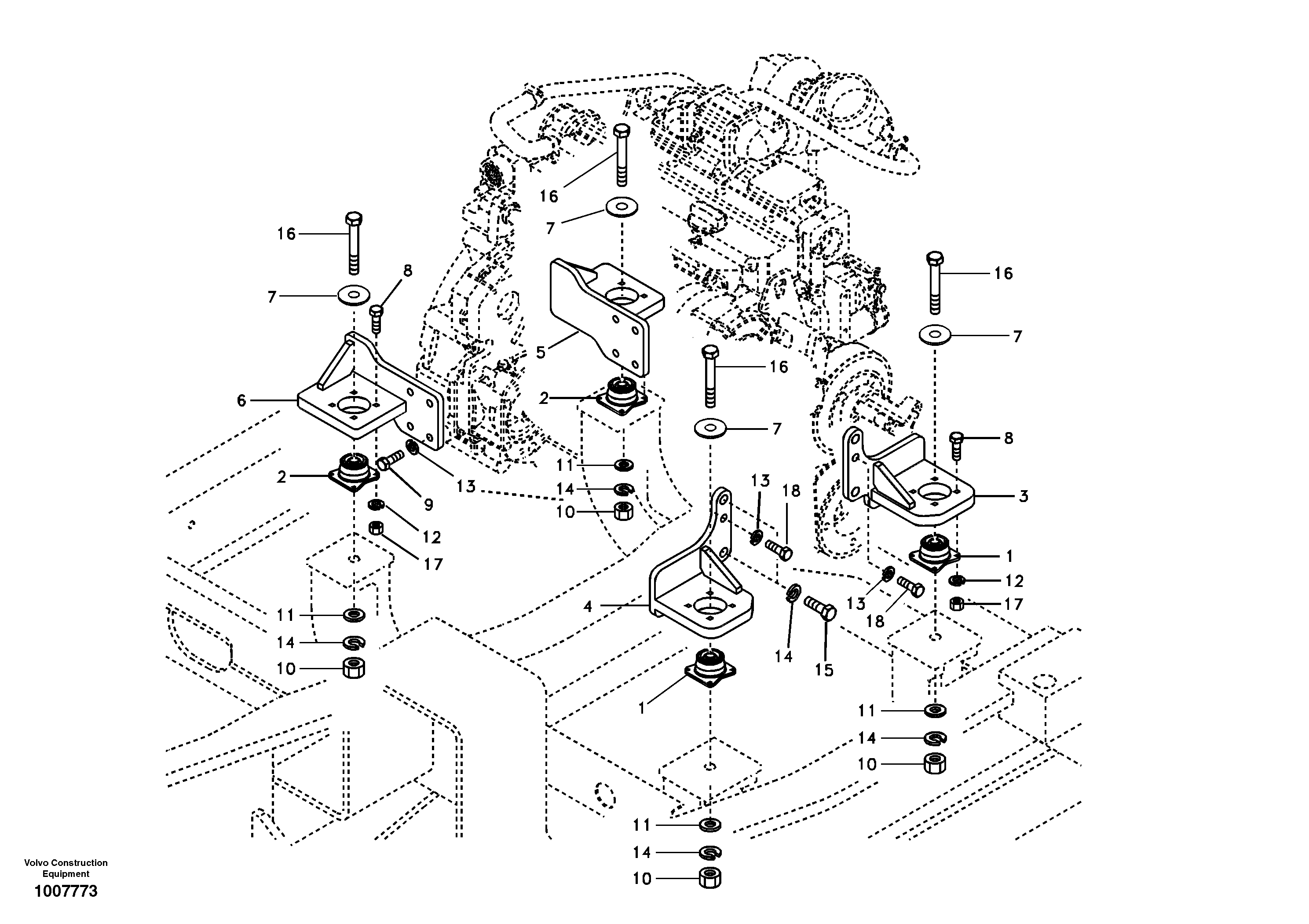 Seat frame VOE14522220 VOLVO