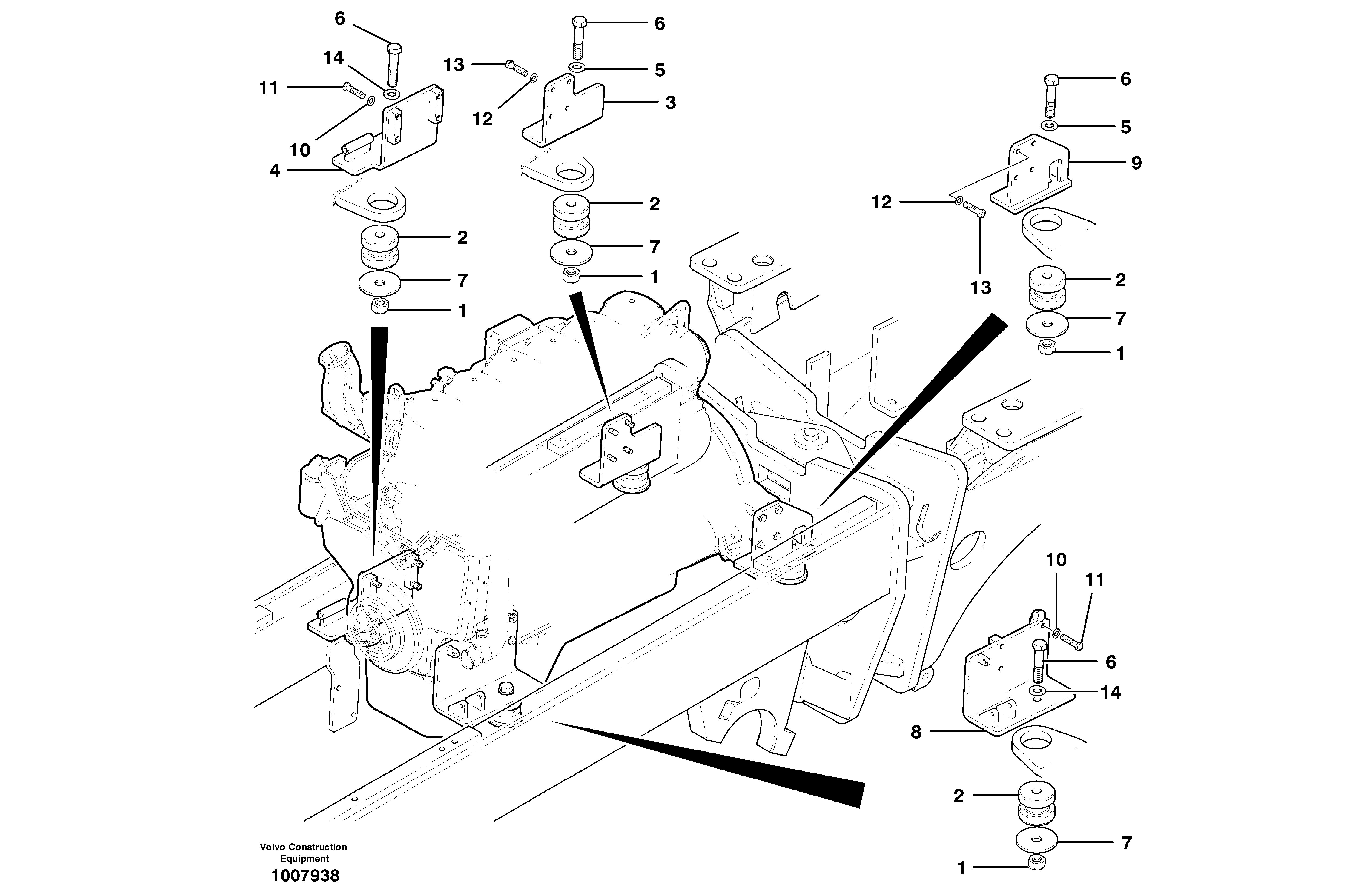 Mounting rail VOE983840 VOLVO