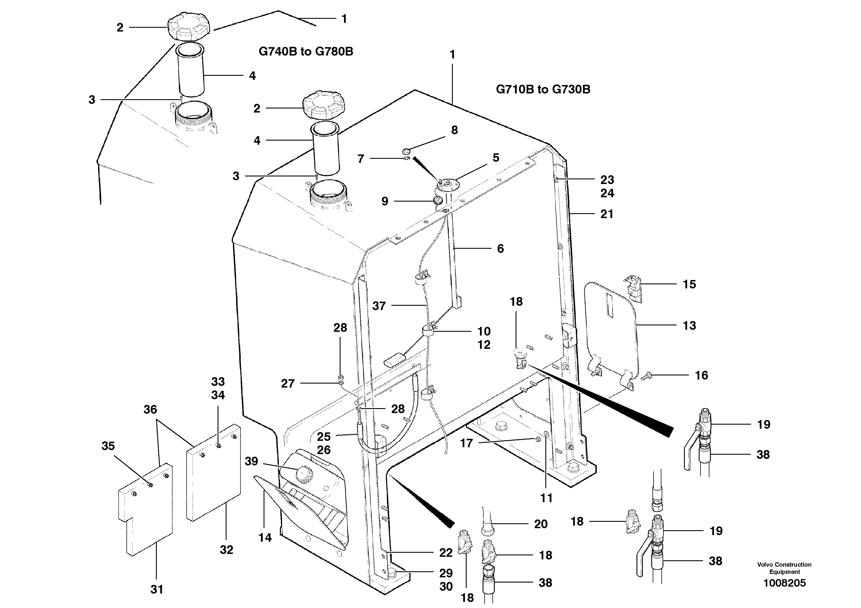 Fuel tank VOE12726534 VOLVO