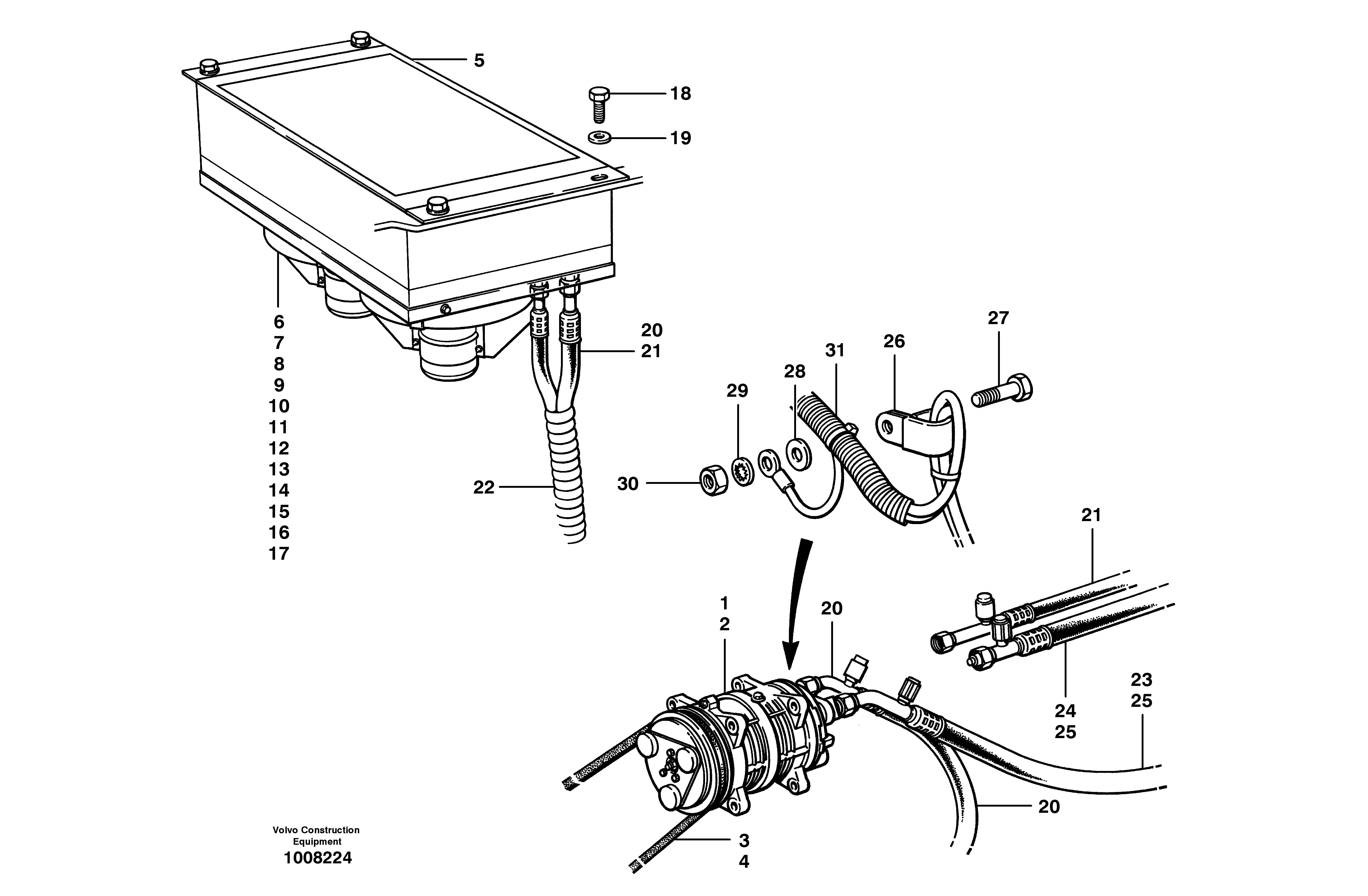 Hose support CH96096 VOLVO