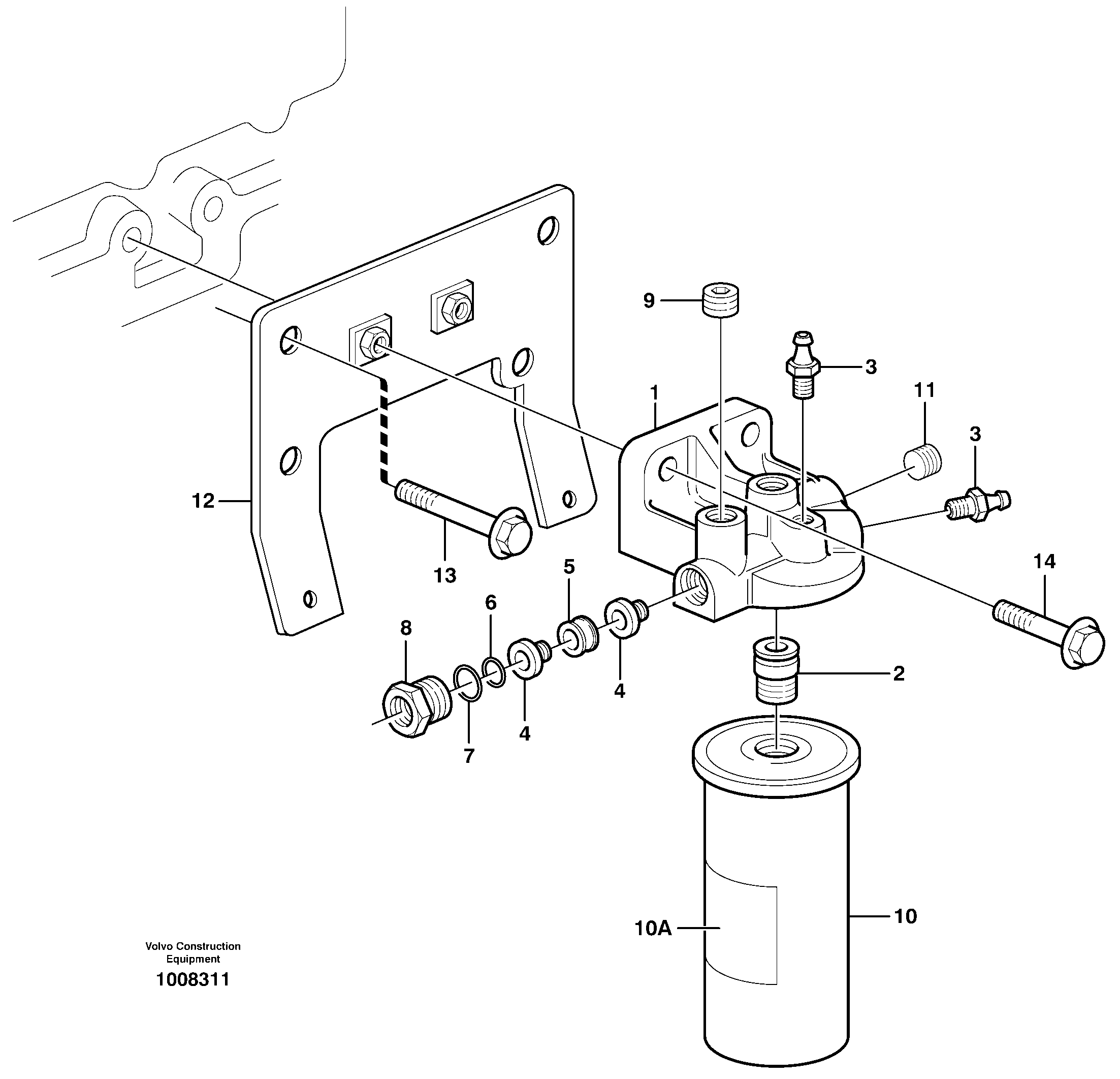 Bracket VOE11162083 VOLVO
