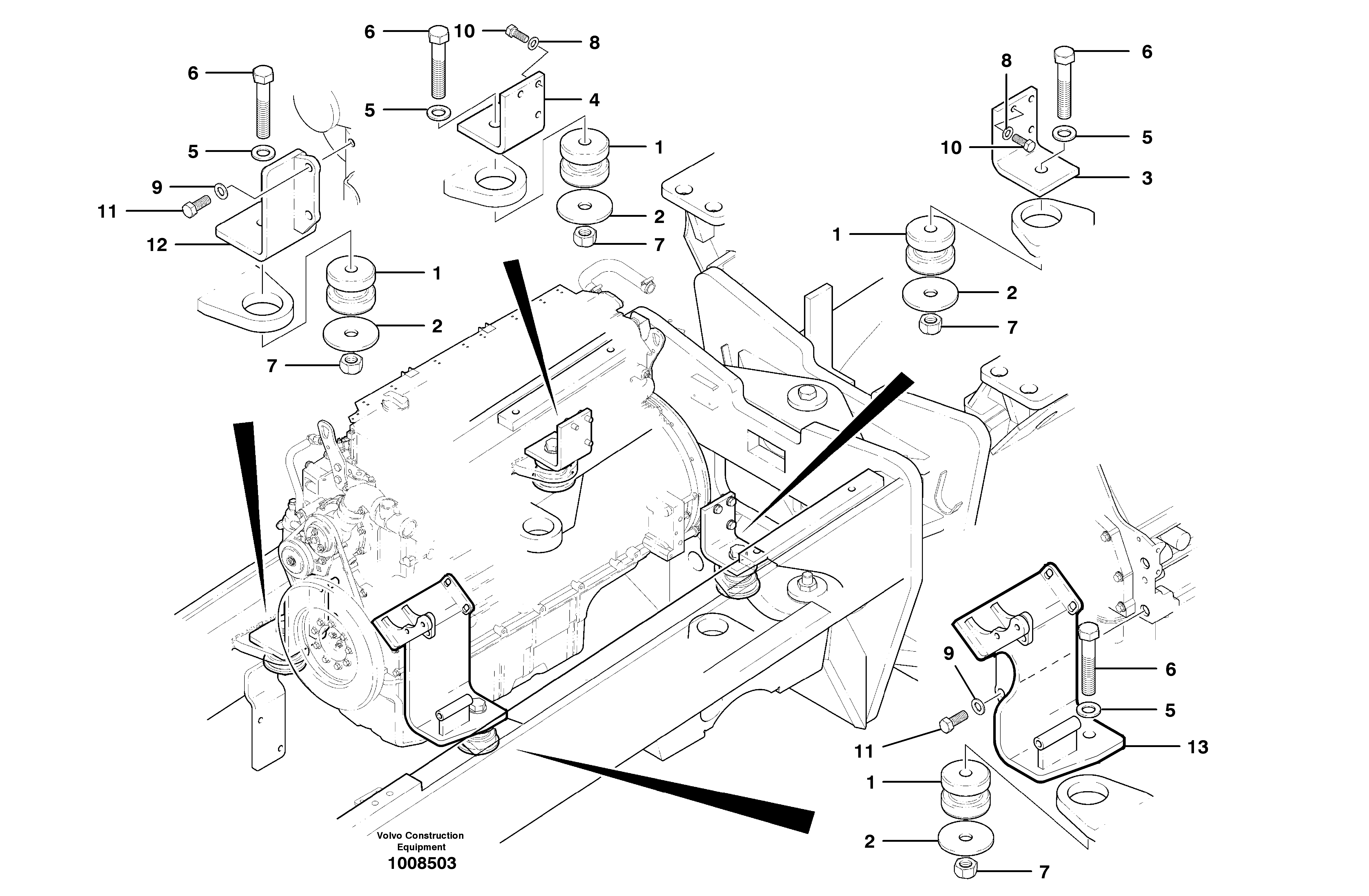 Mounting rail VOE983692 VOLVO