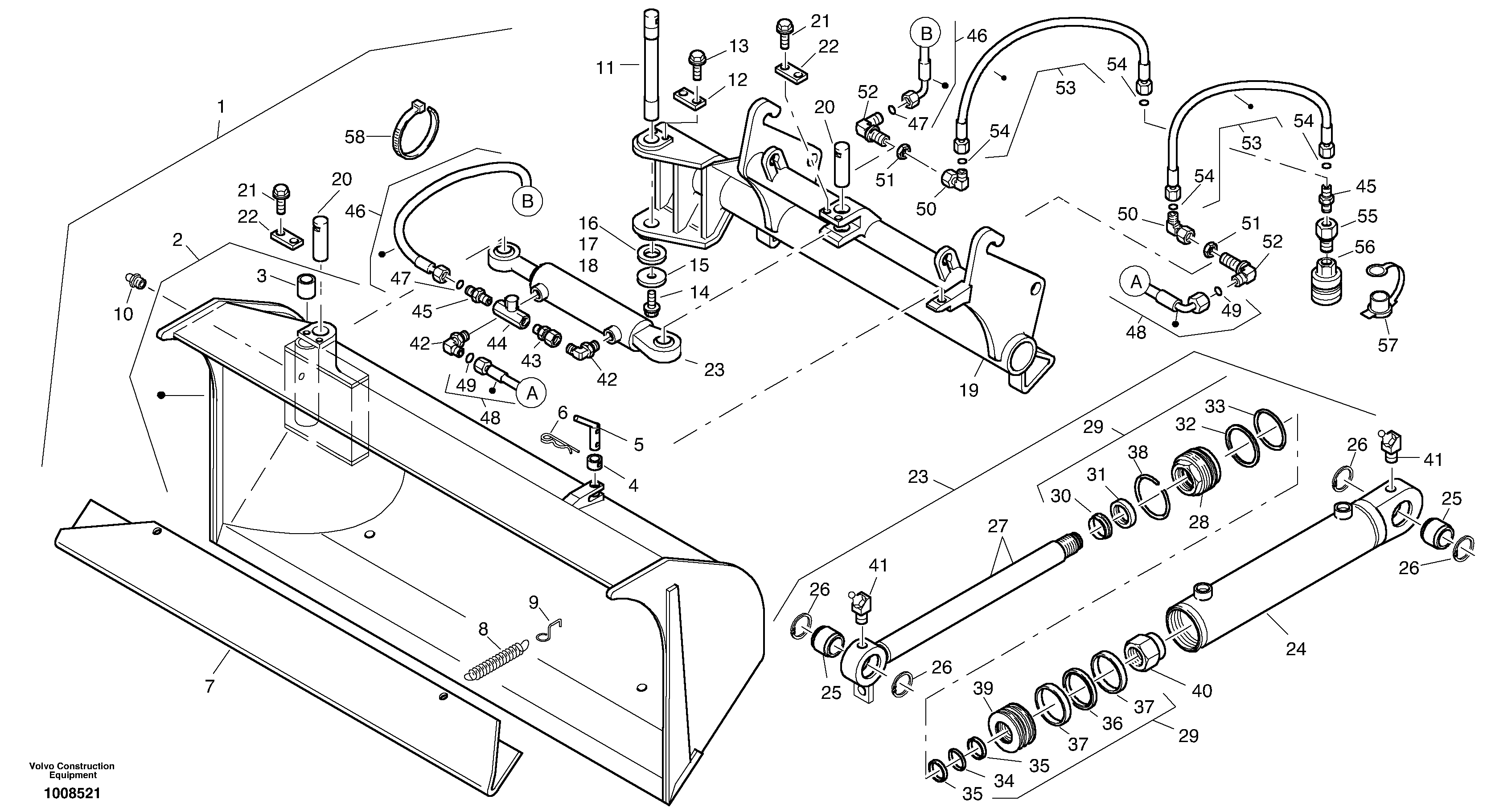 Side tip bucket, cpl. VOE11306406 VOLVO