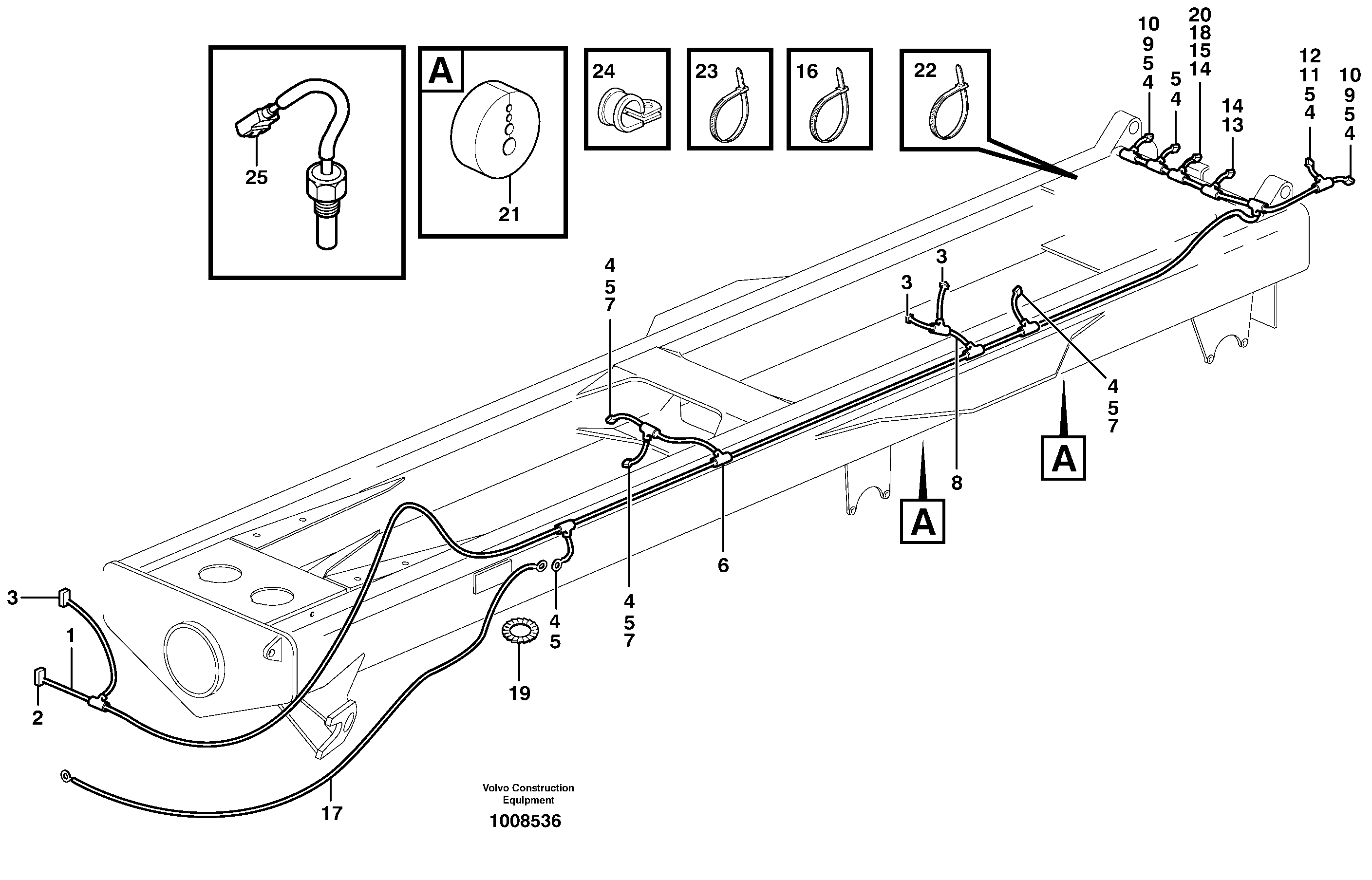 Mounting rail VOE11113372 VOLVO