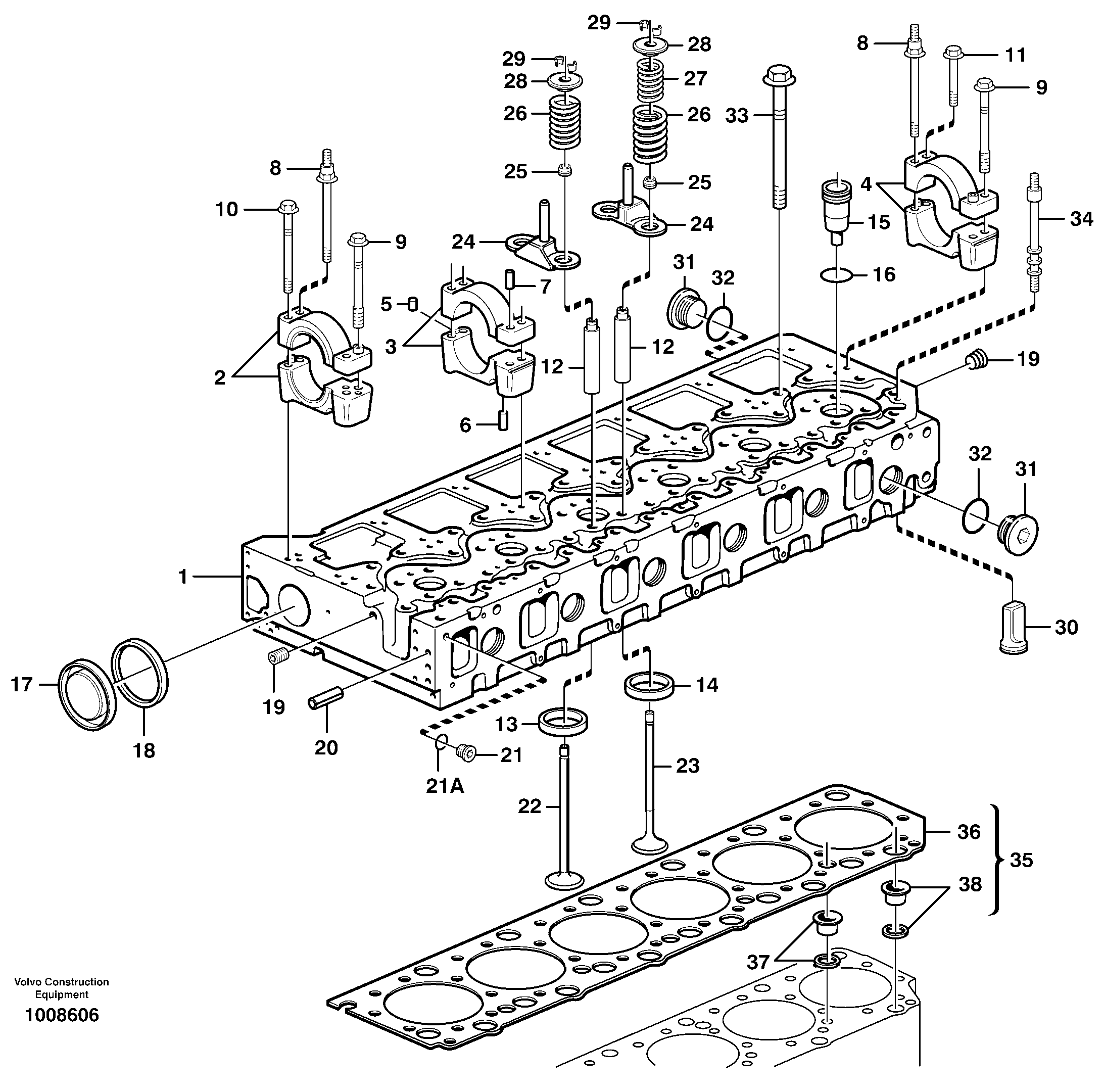 Головка цилиндров VOE3165381 VOLVO