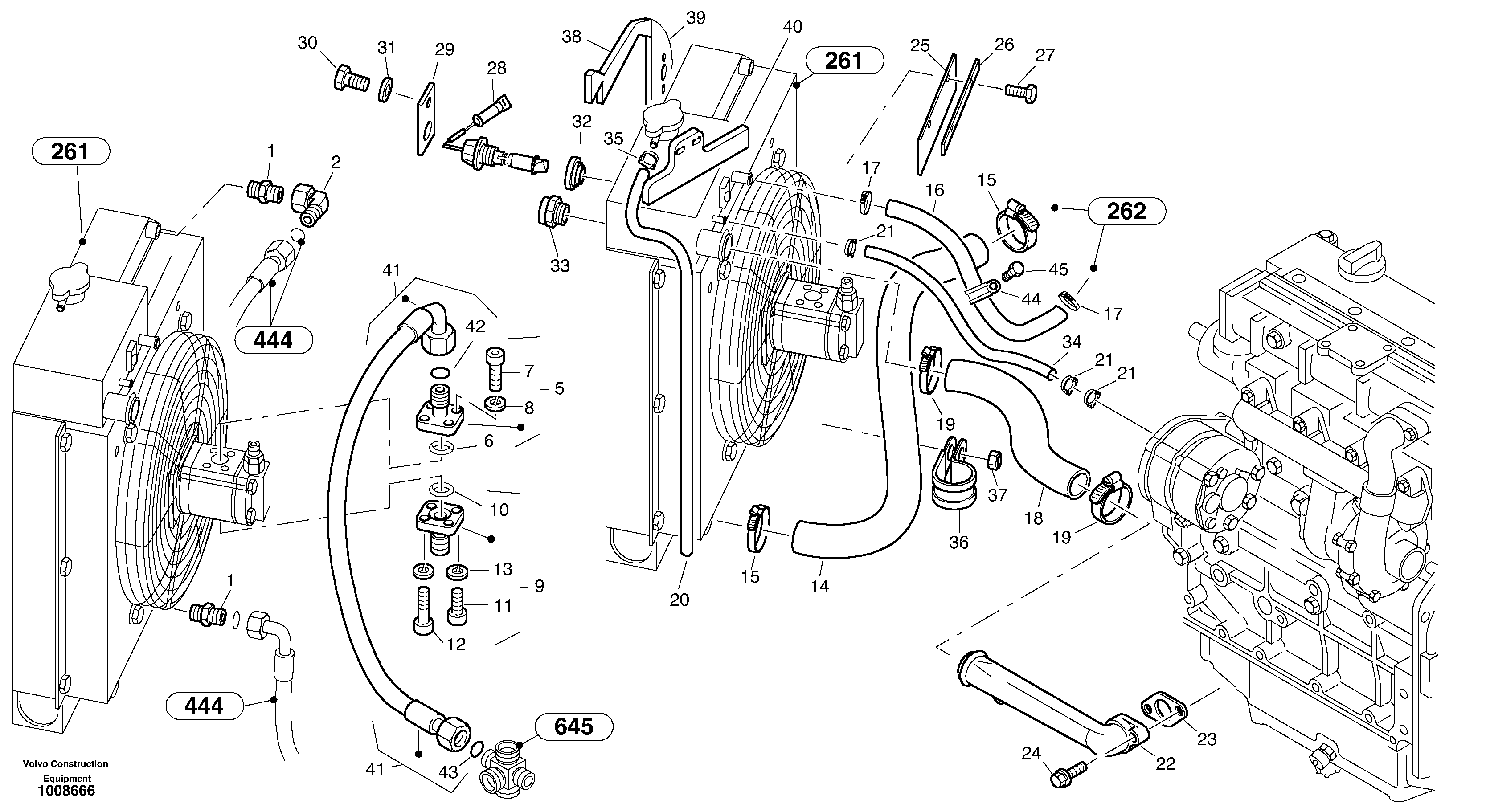 Water pipe VOE20580529 VOLVO