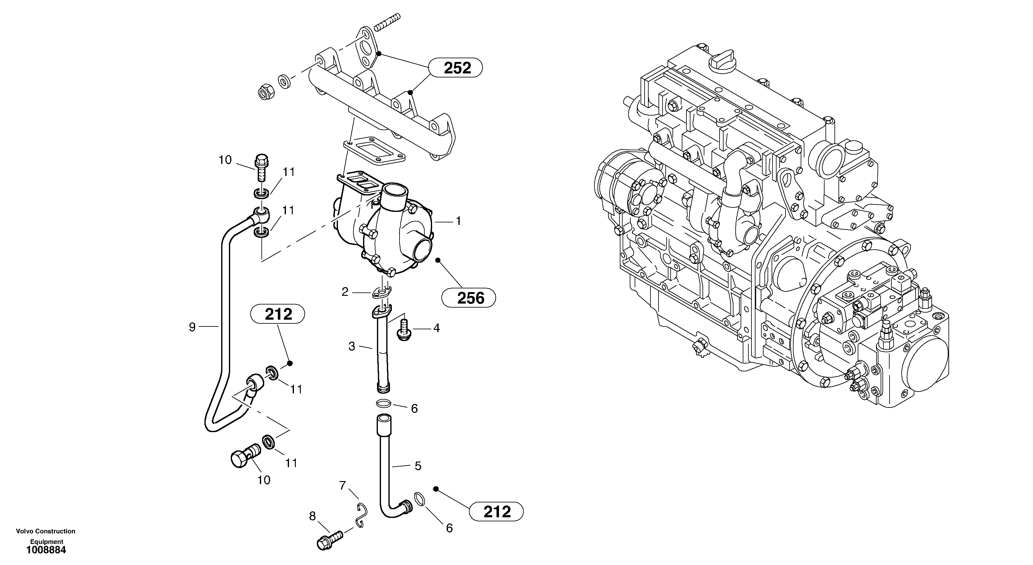 Oil Line VOE20580165 VOLVO