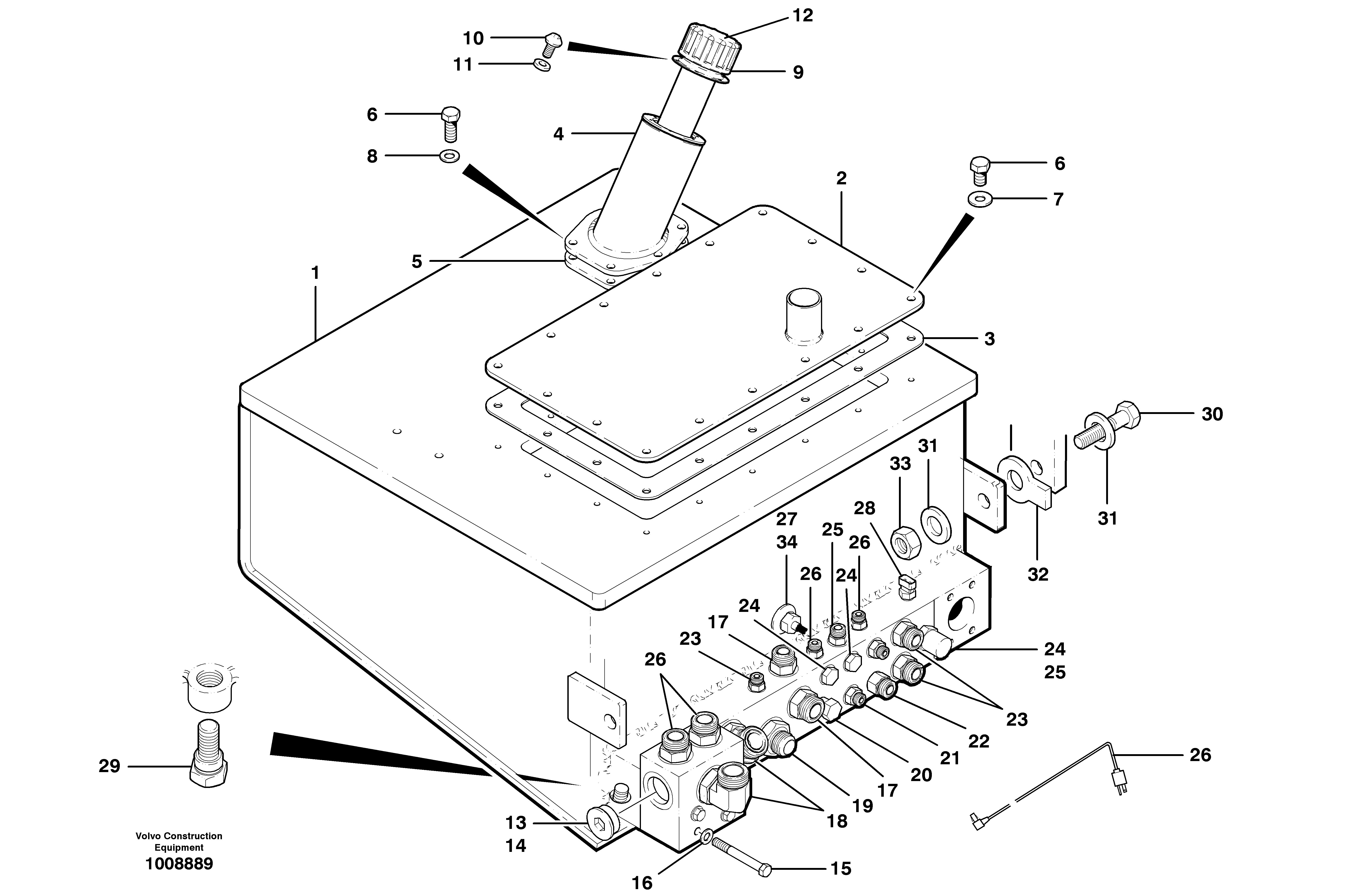 Hydraulic tank VOE12732691 VOLVO