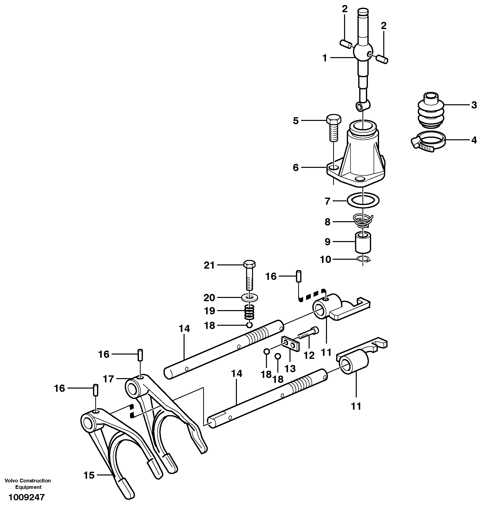 Mounting rail VOE970803 VOLVO