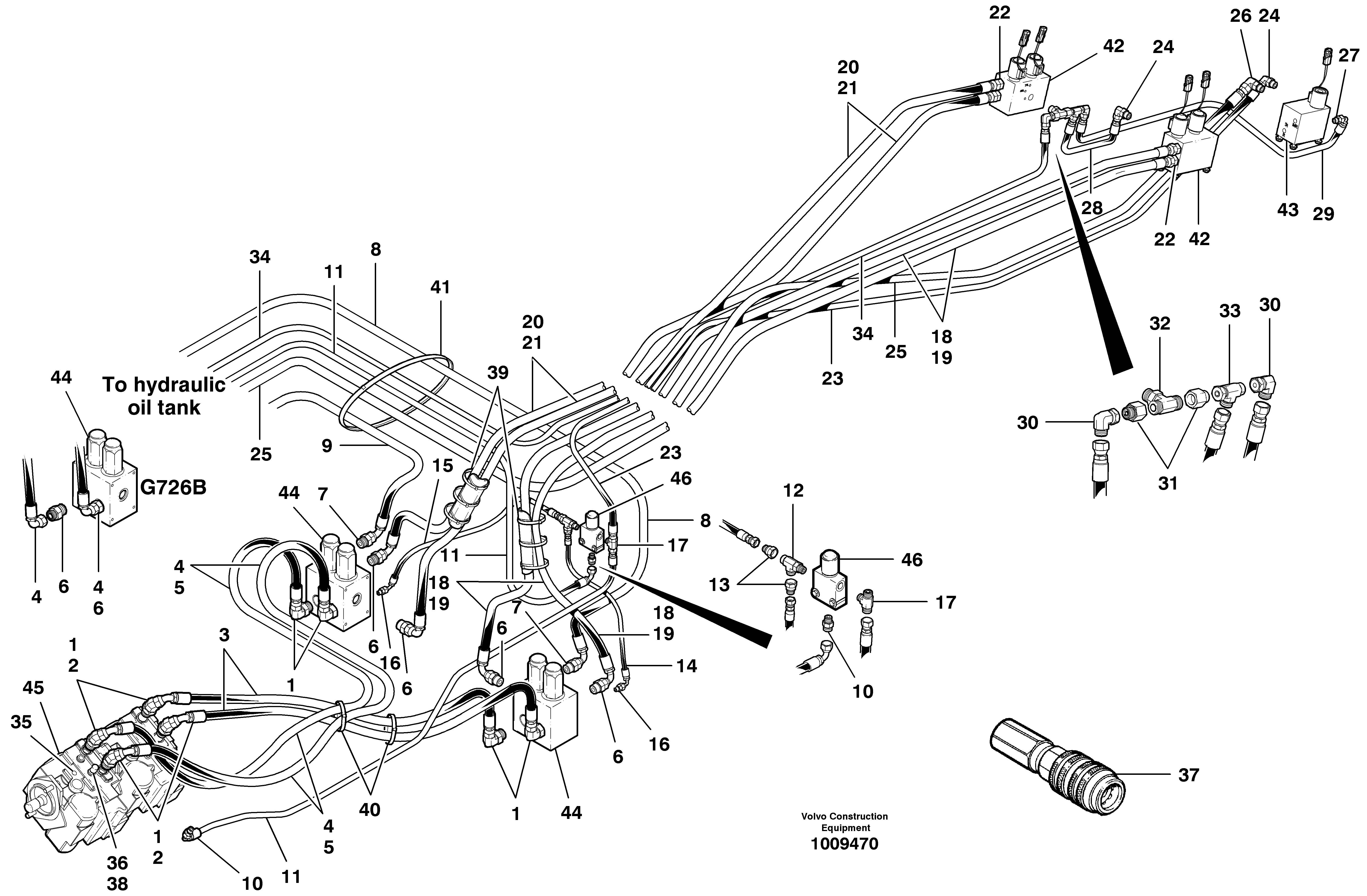Hose assembly VOE12734360 VOLVO
