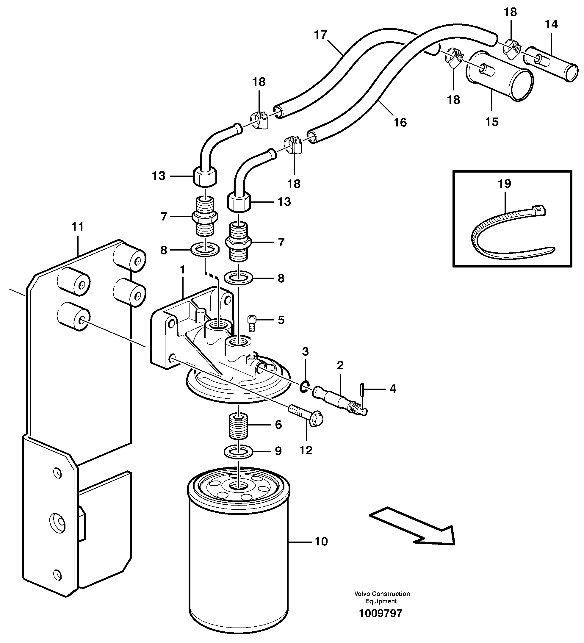 Bracket VOE11110744 VOLVO