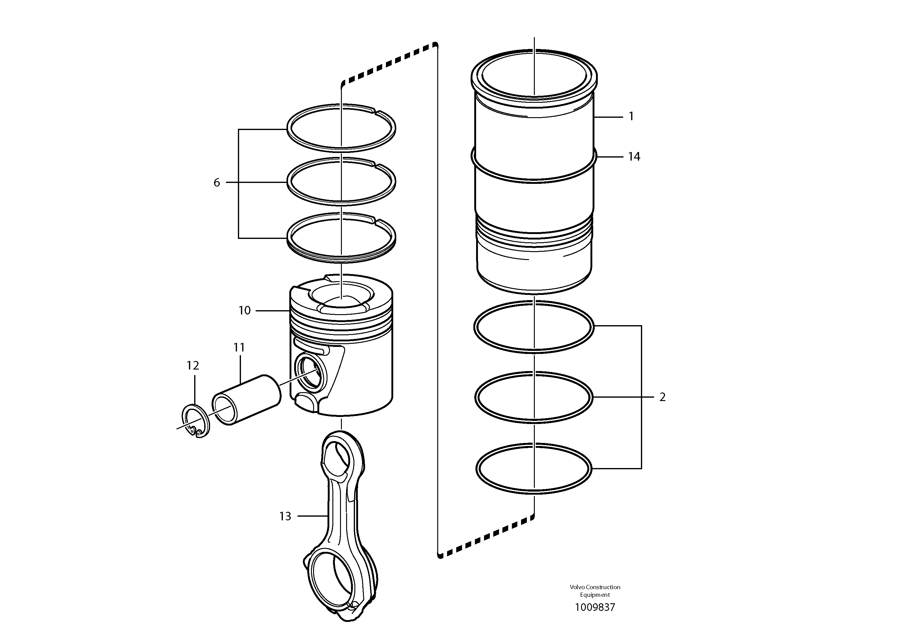 Cylinder Liner VOE8148060 VOLVO