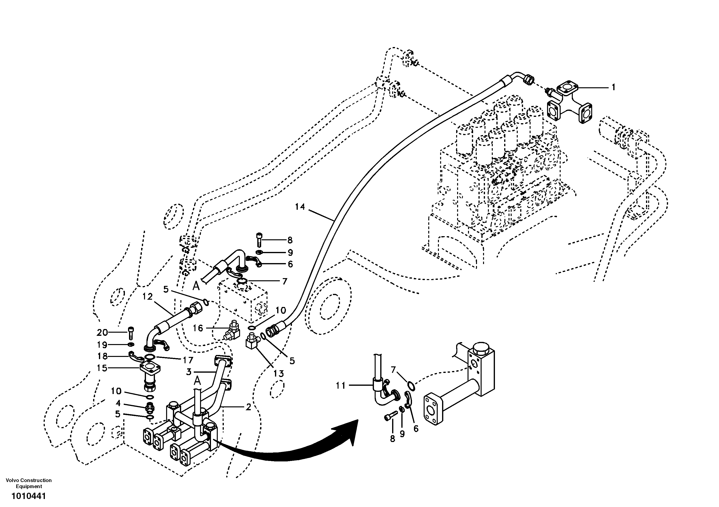 Timing gear casing VOE14880341 VOLVO