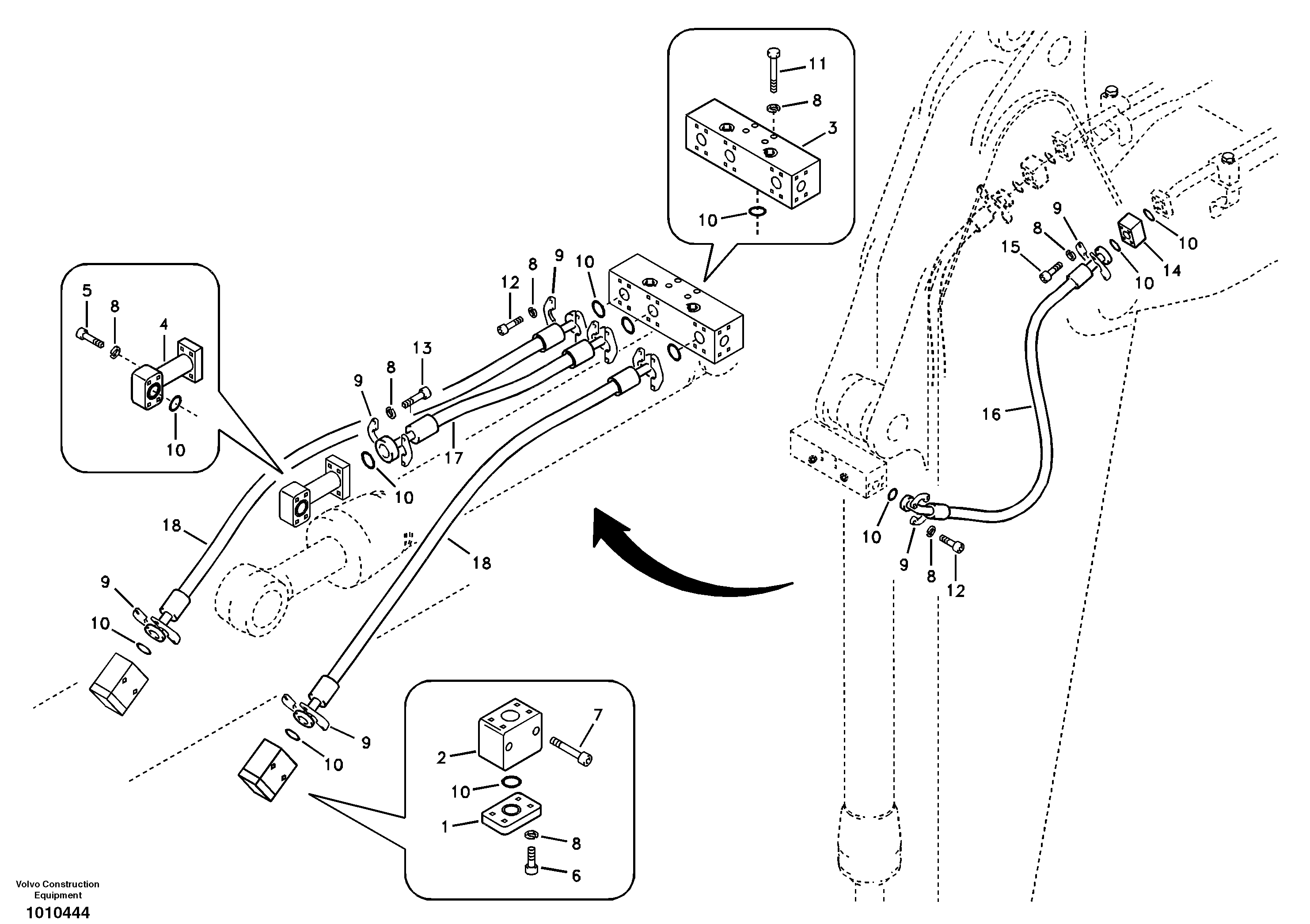 Timing gear casing VOE937323 VOLVO