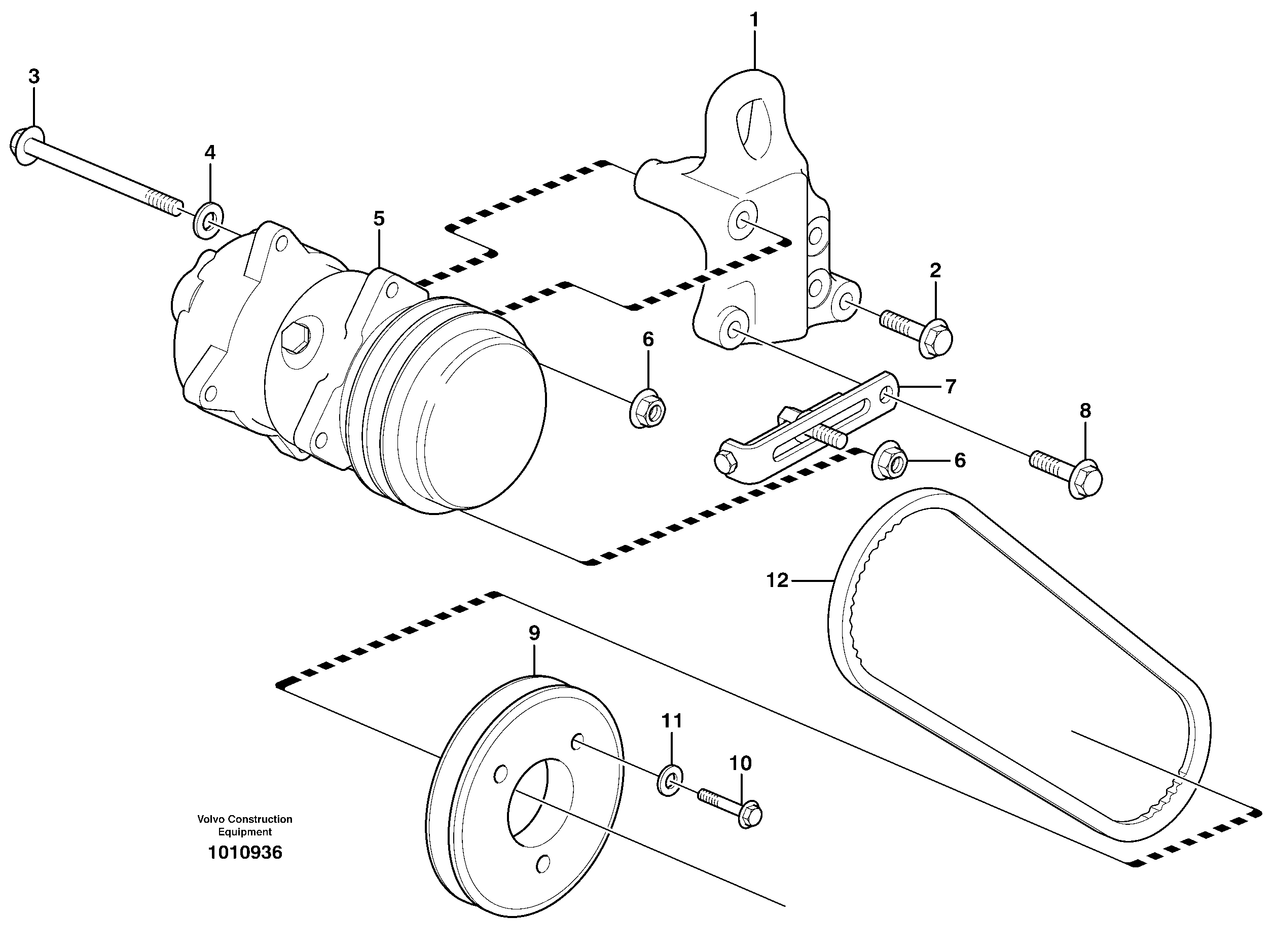 Mounting rail VOE984160 VOLVO