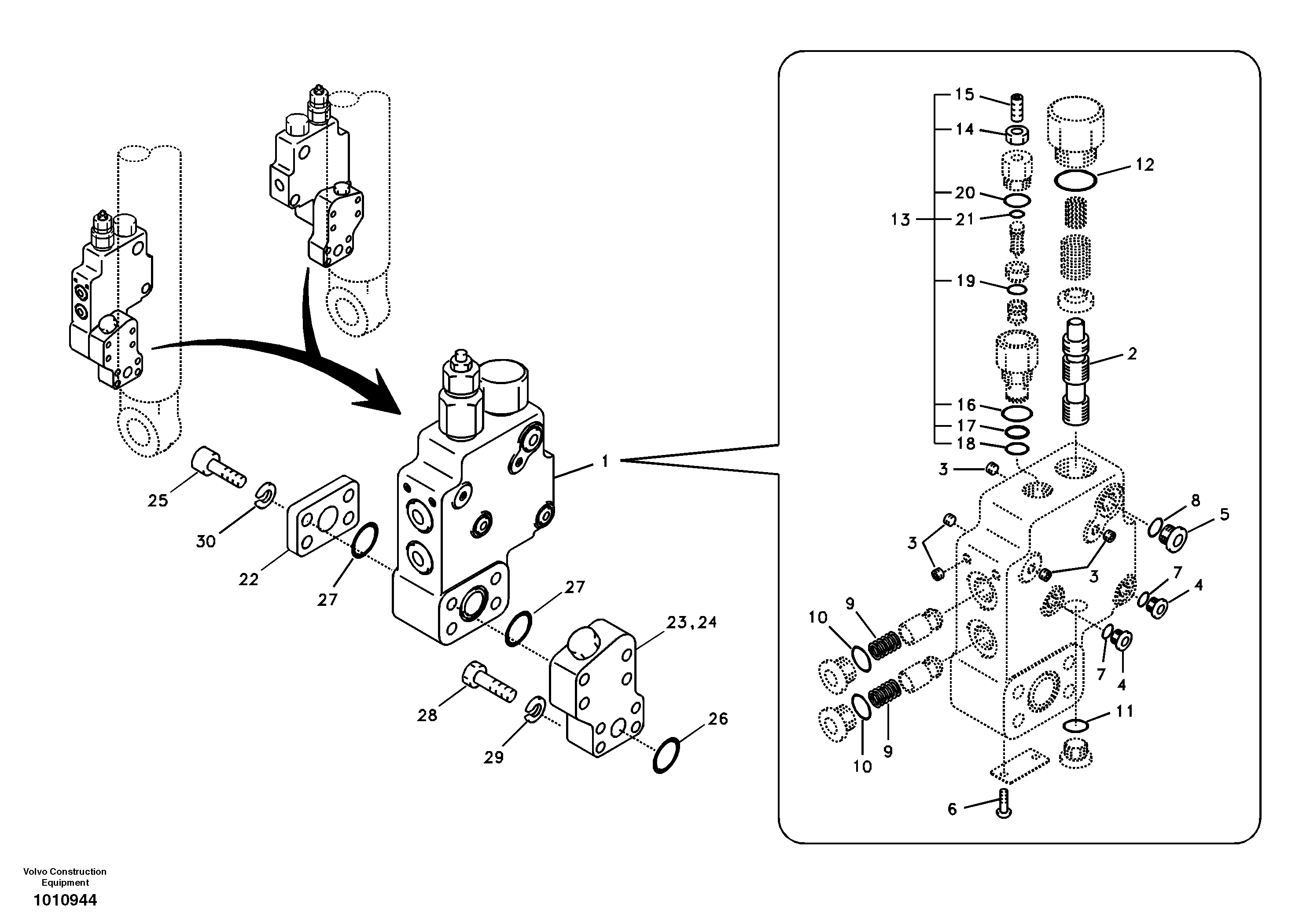 Control valve VOE14549883 VOLVO