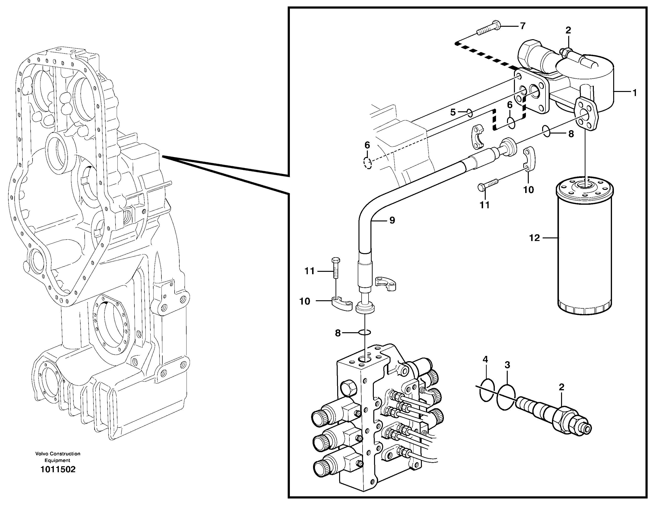Timing gear casing VOE11145192 VOLVO