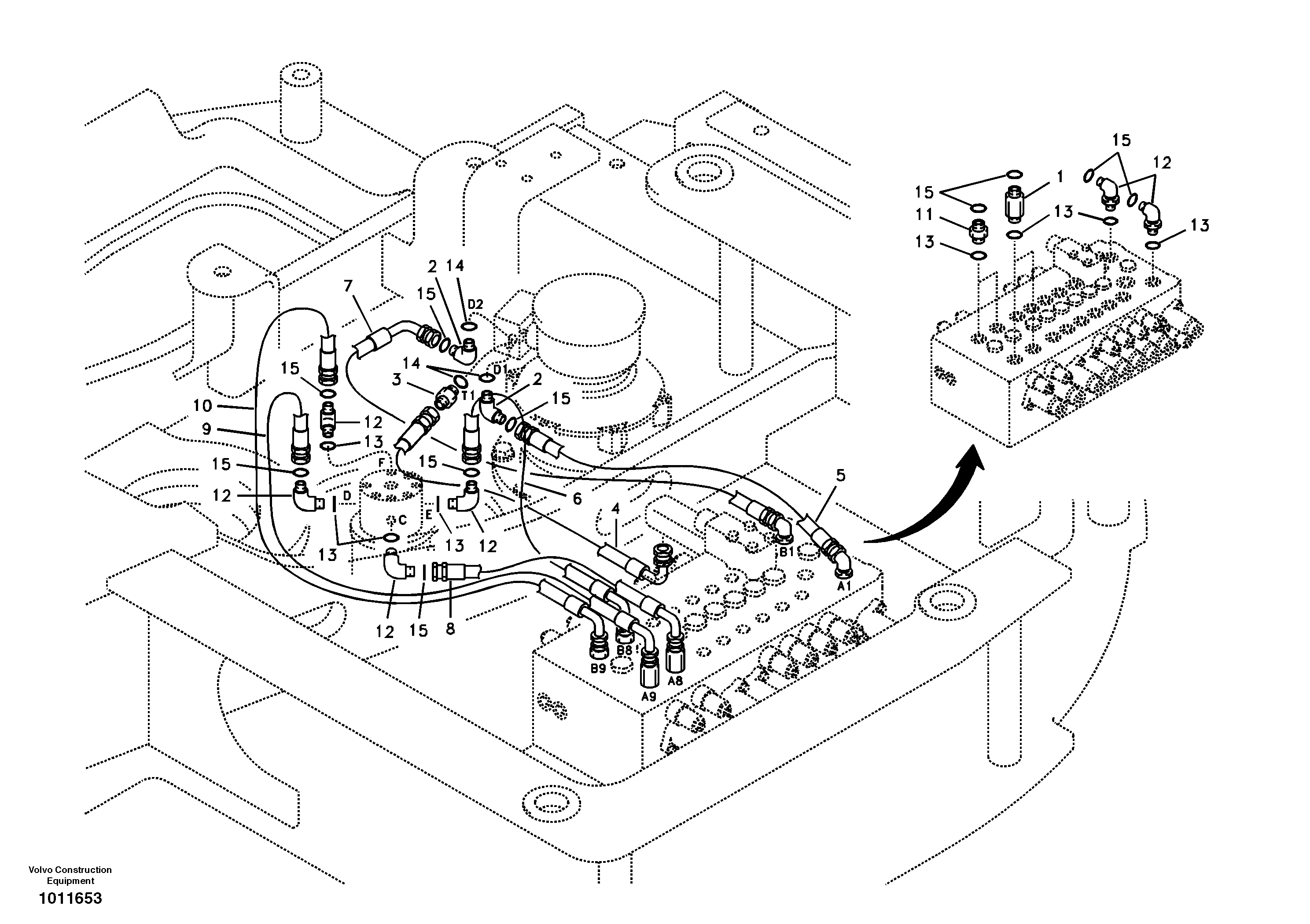 Timing gear casing VOE938544 VOLVO