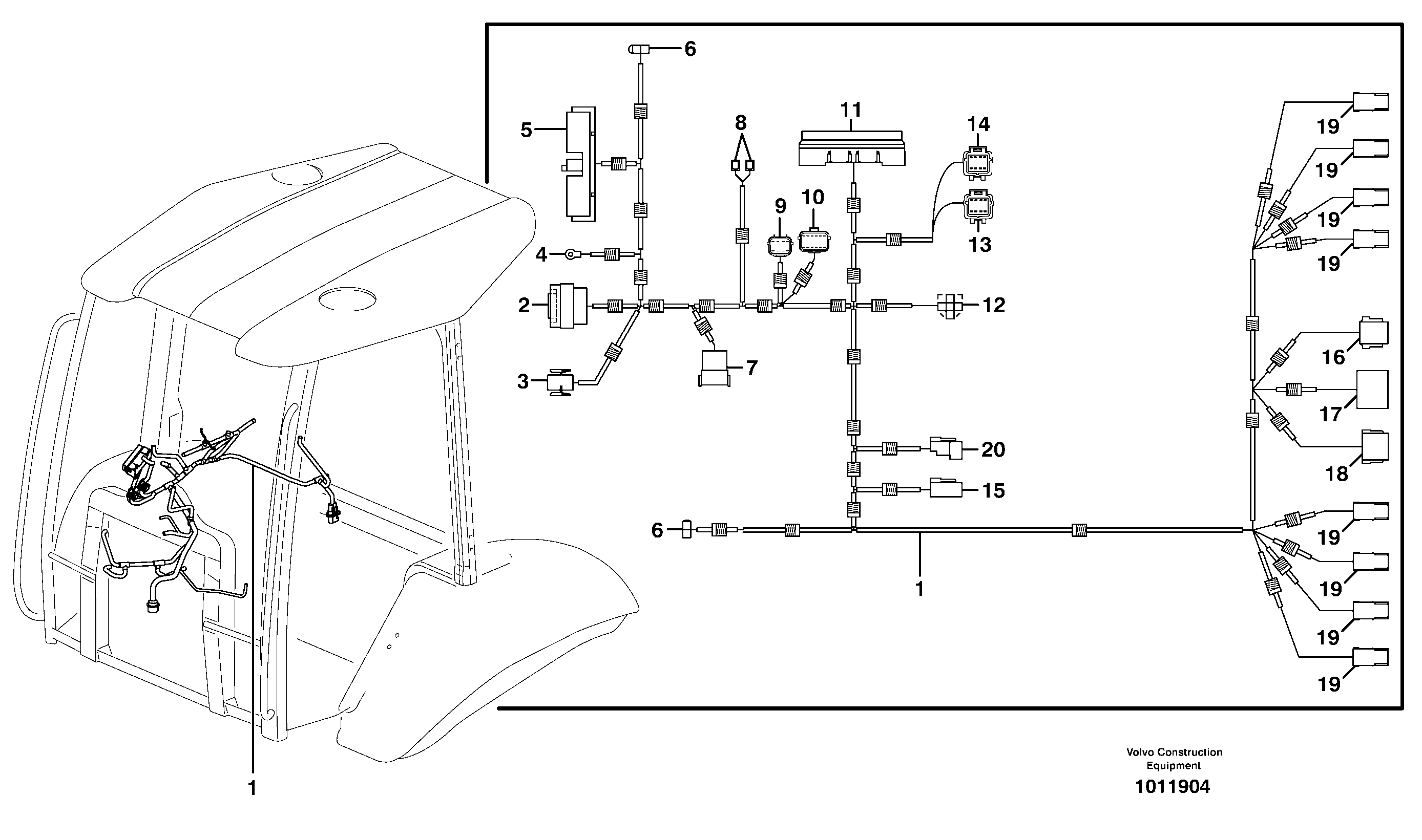 Wire harness VOE11888541 VOLVO