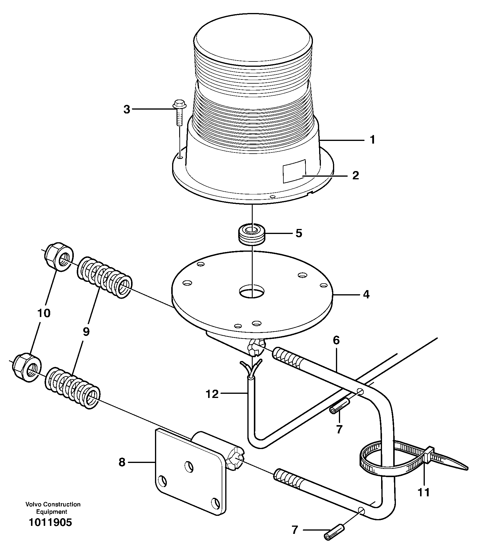 Rubber cushion VOE11170891 VOLVO