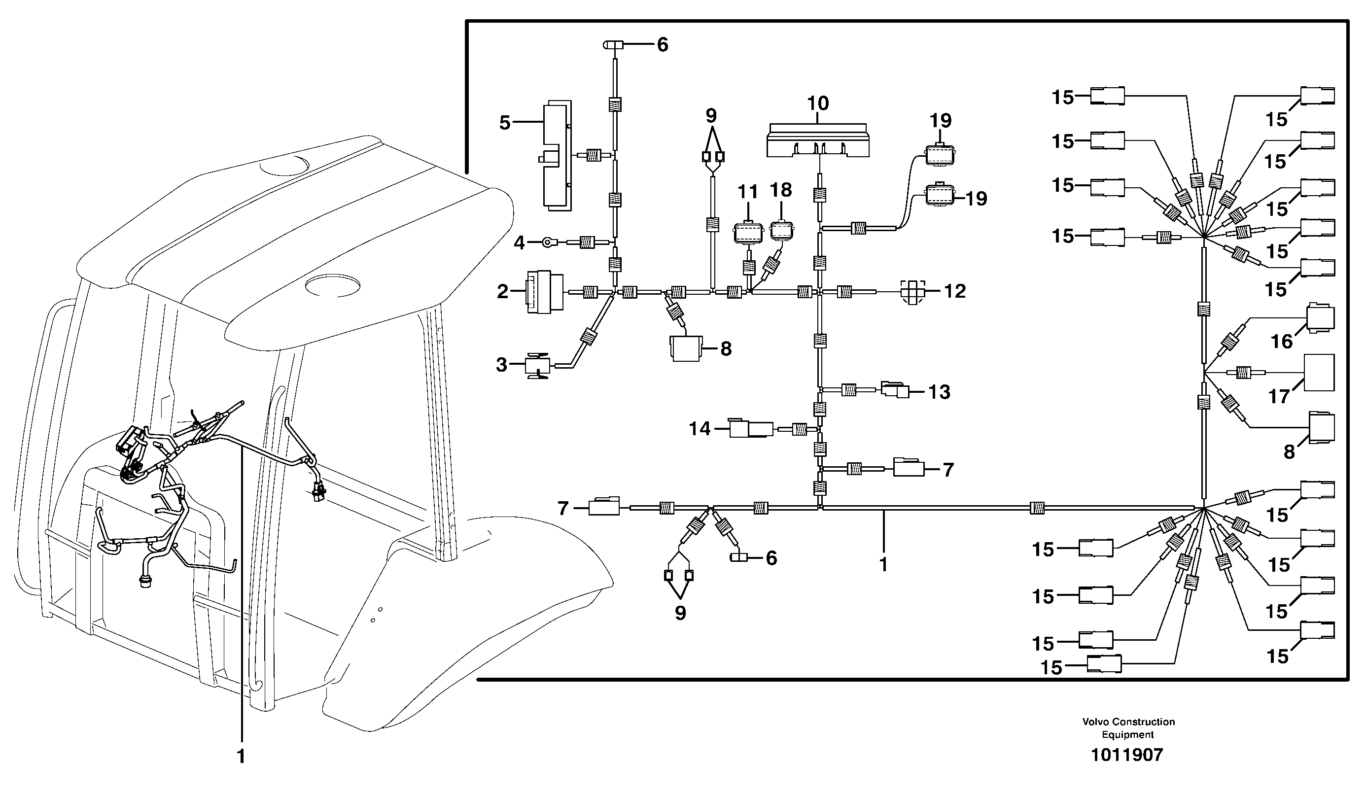Wire harness VOE11888540 VOLVO