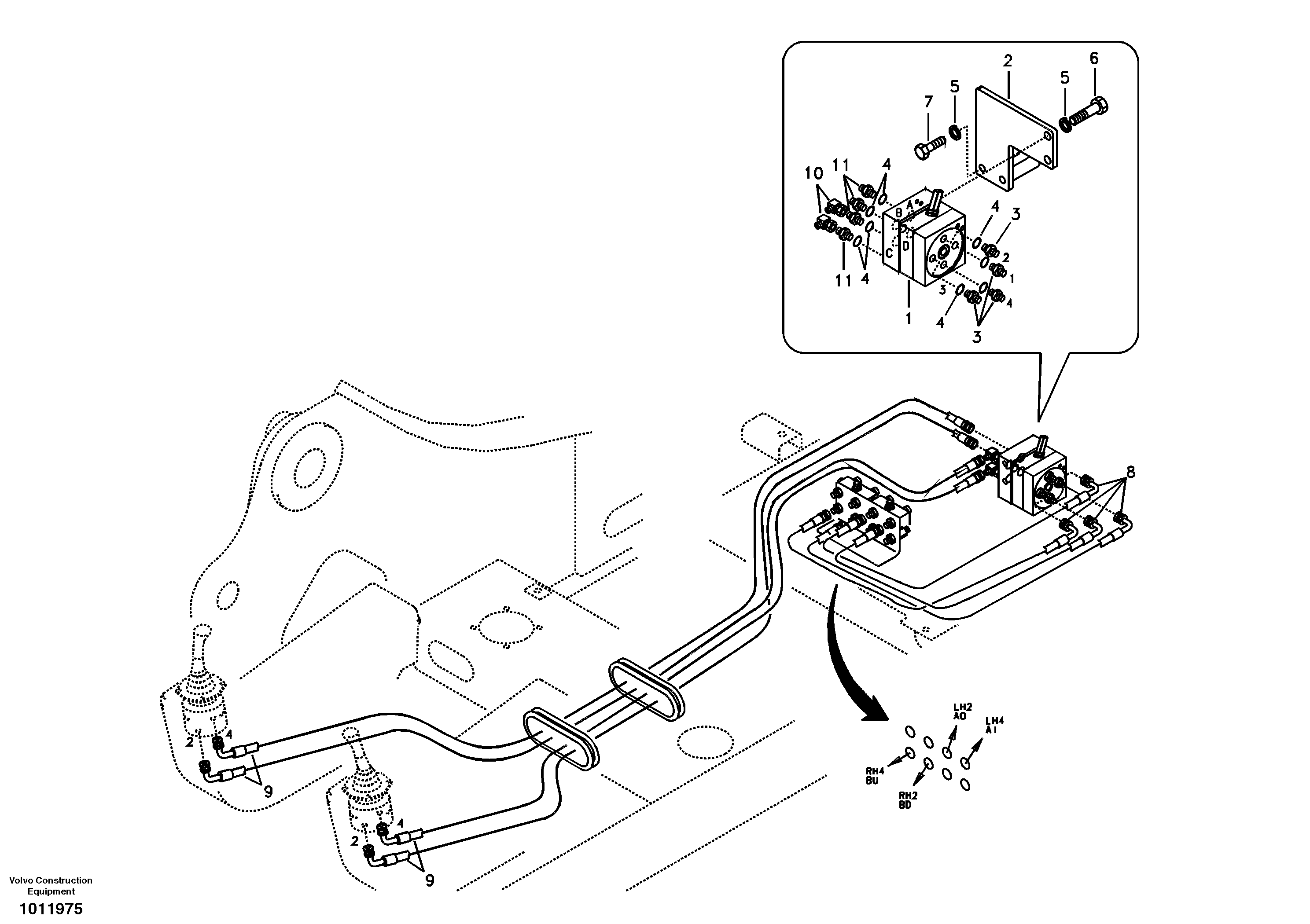 Seat frame VOE14525034 VOLVO