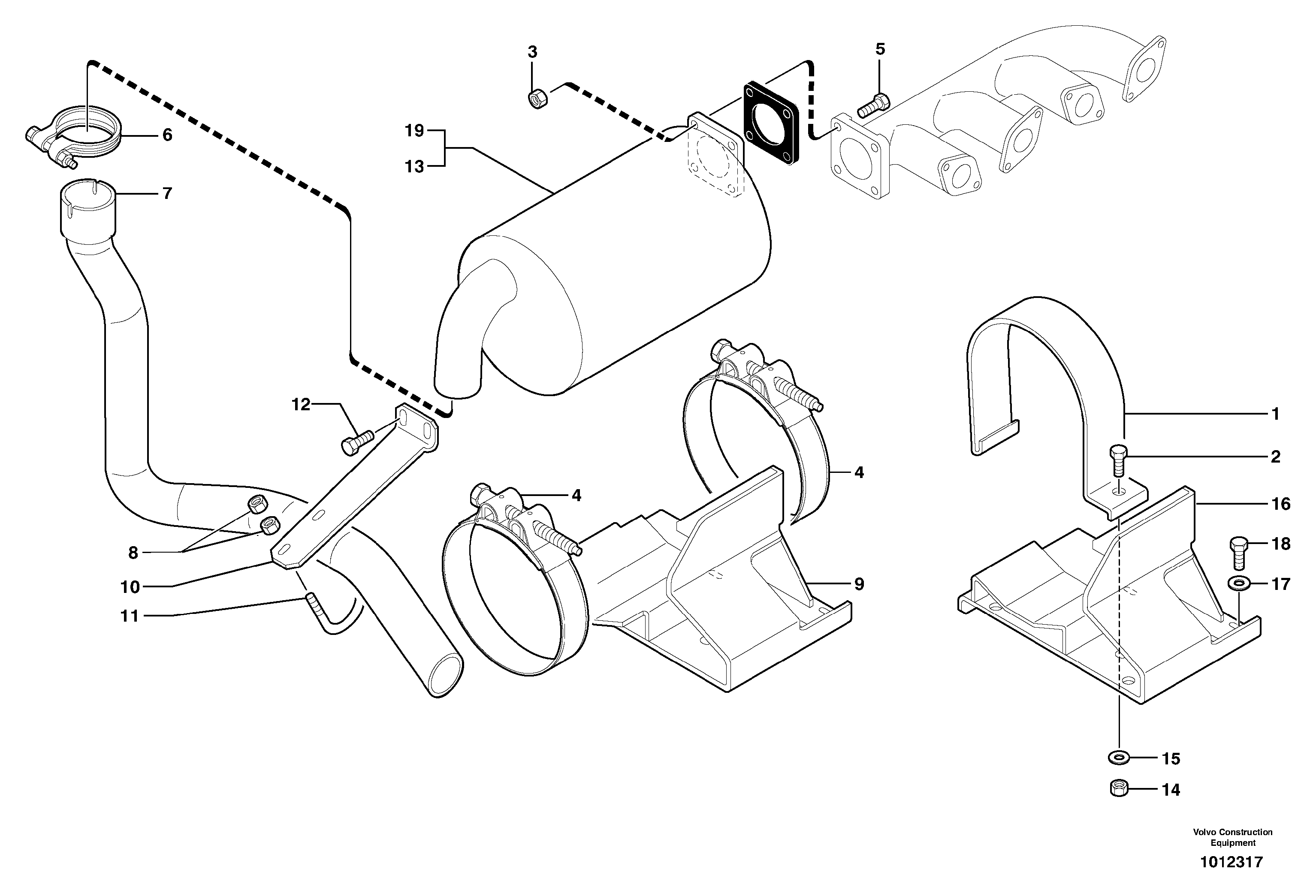 Mounting rail VOE963893 VOLVO