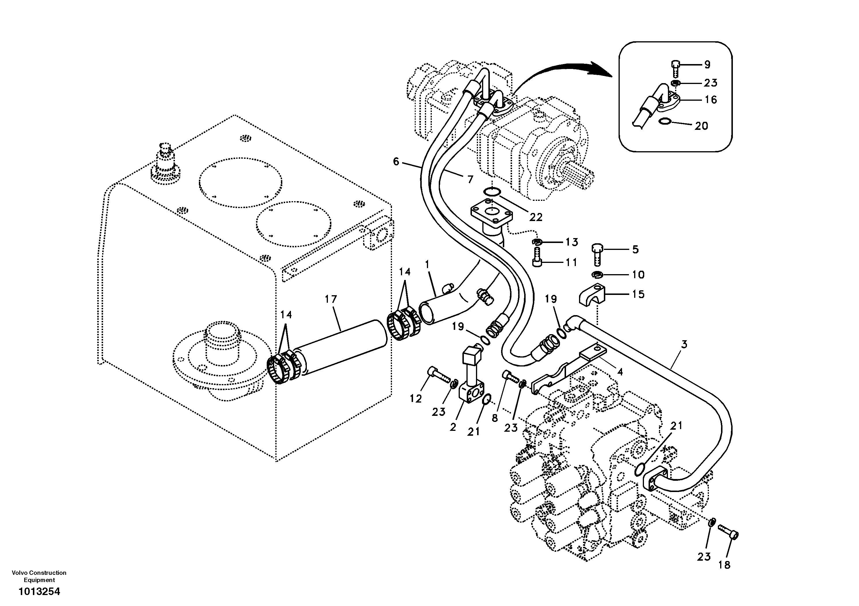 Timing gear casing VOE14880320 VOLVO