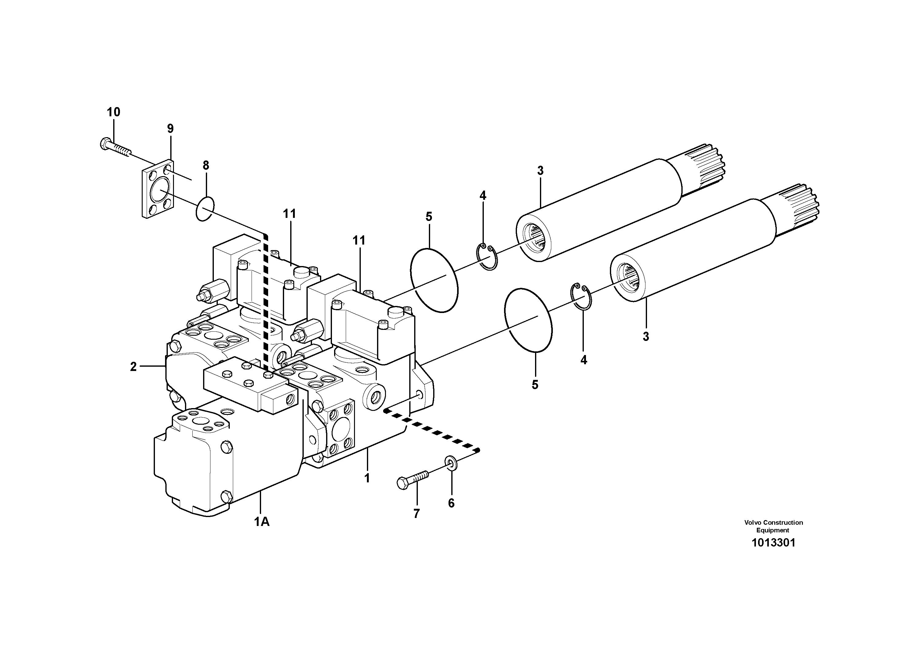 Mounting rail VOE13963314 VOLVO
