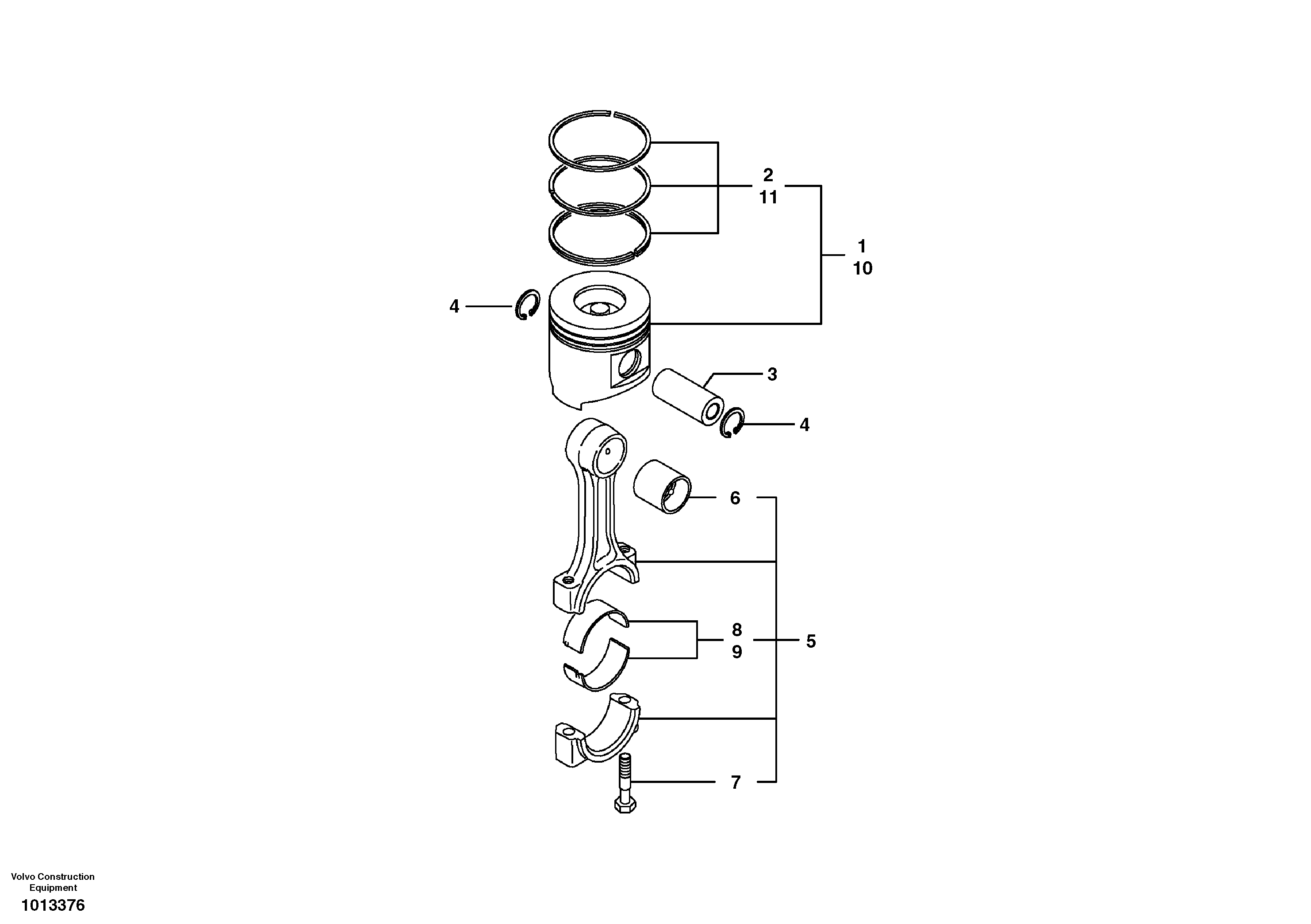 Rubber Clamp VOE14528162 VOLVO