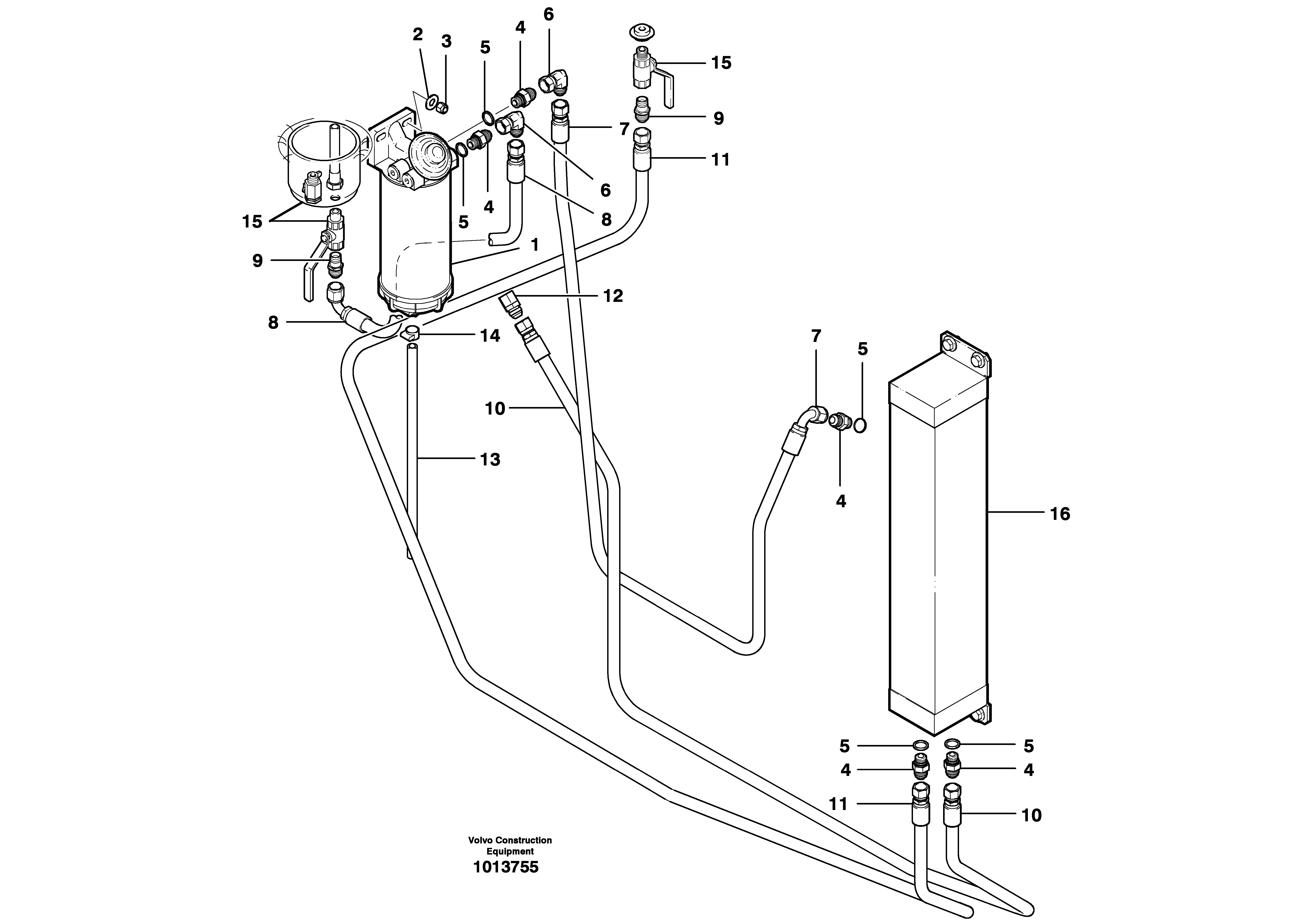 Hose assembly VOE12735438 VOLVO
