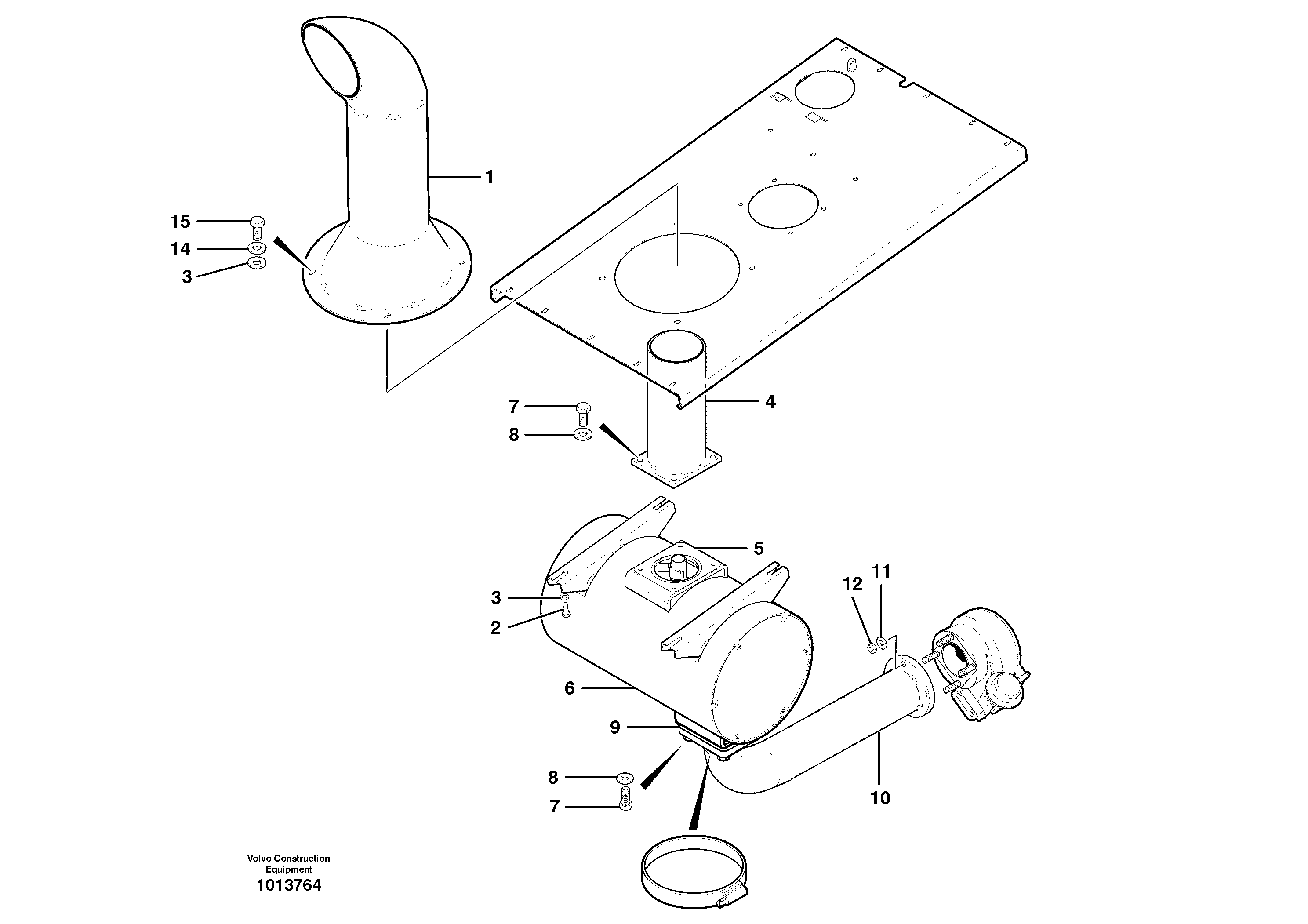 Muffler VOE12726422 VOLVO