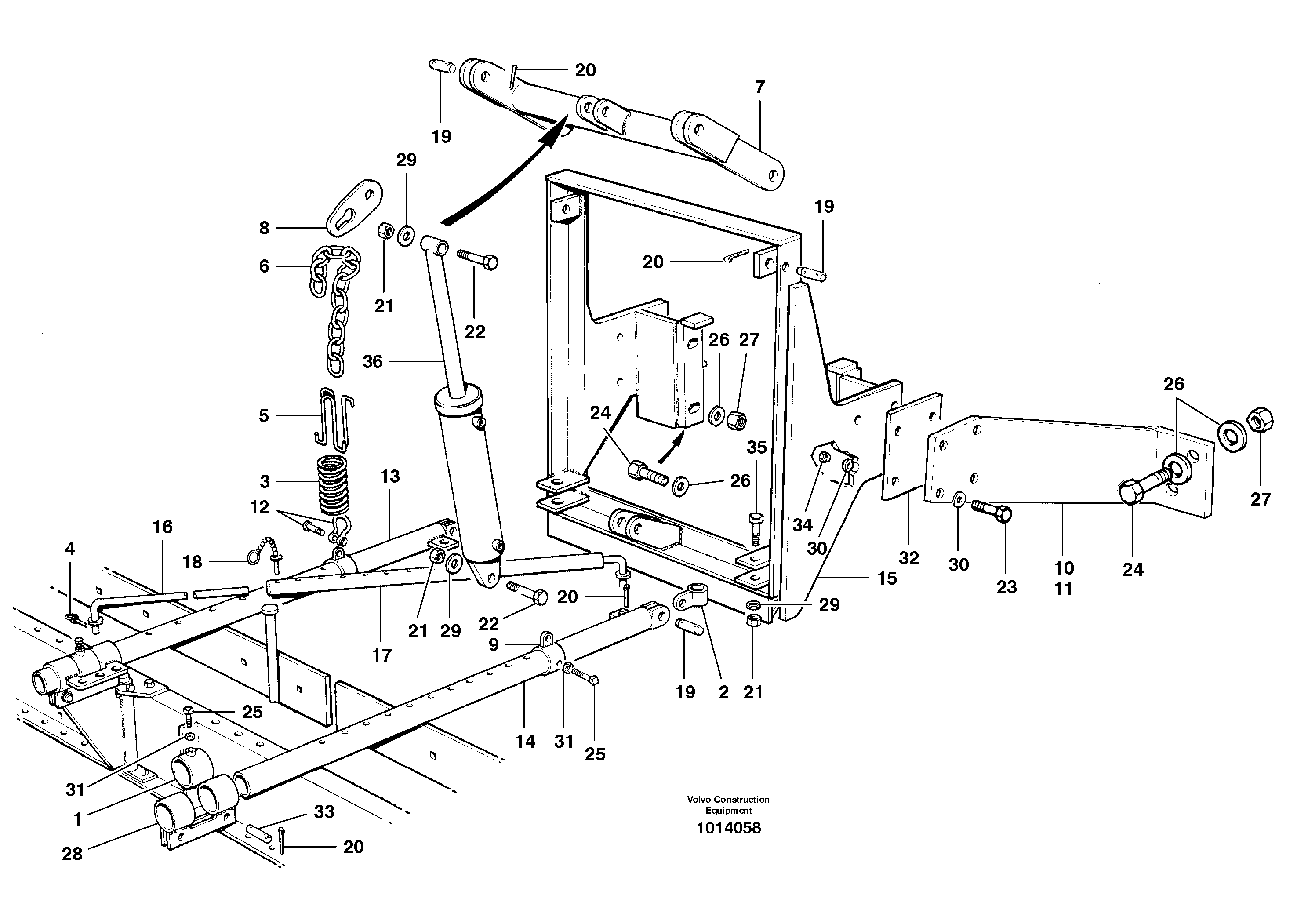 Mounting rail VOE983295 VOLVO