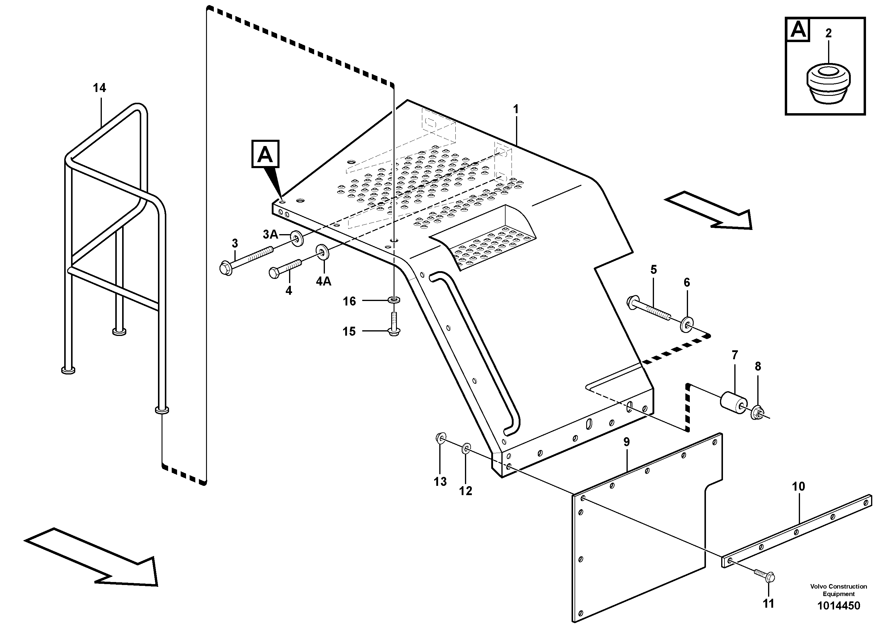 Handrail VOE11148731 VOLVO