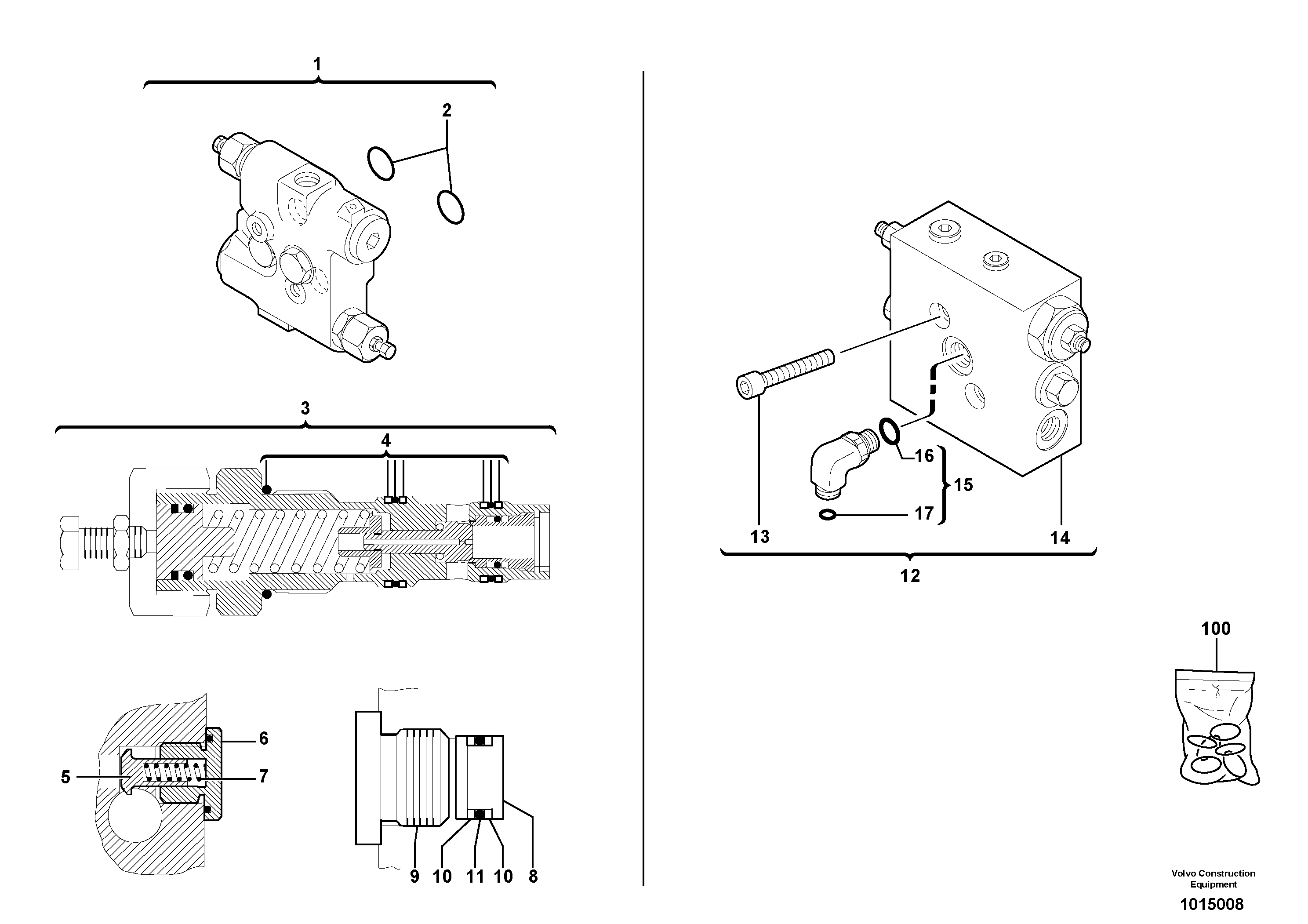 Relief valve PJ5220069 VOLVO