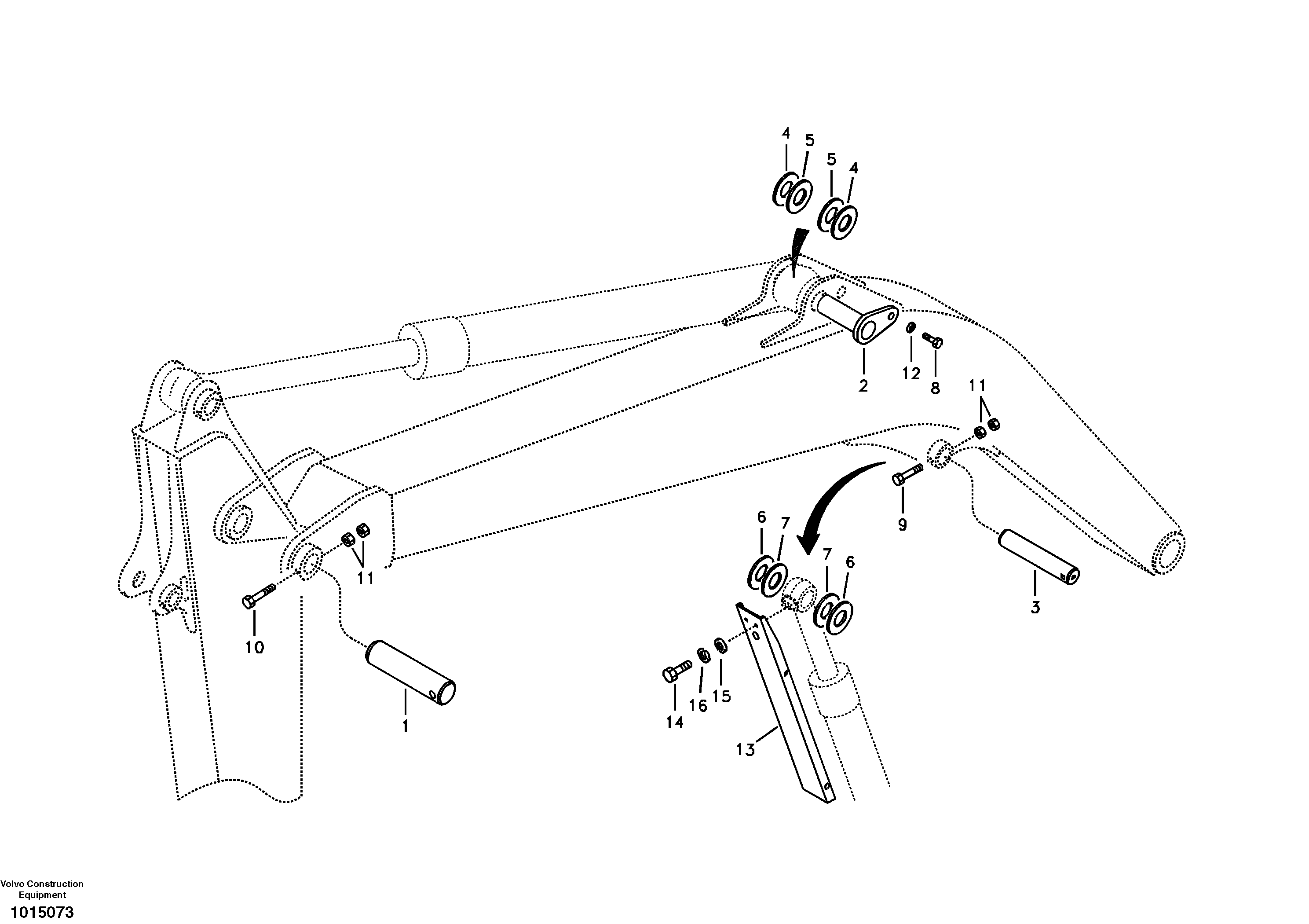 Mounting rail VOE992575 VOLVO