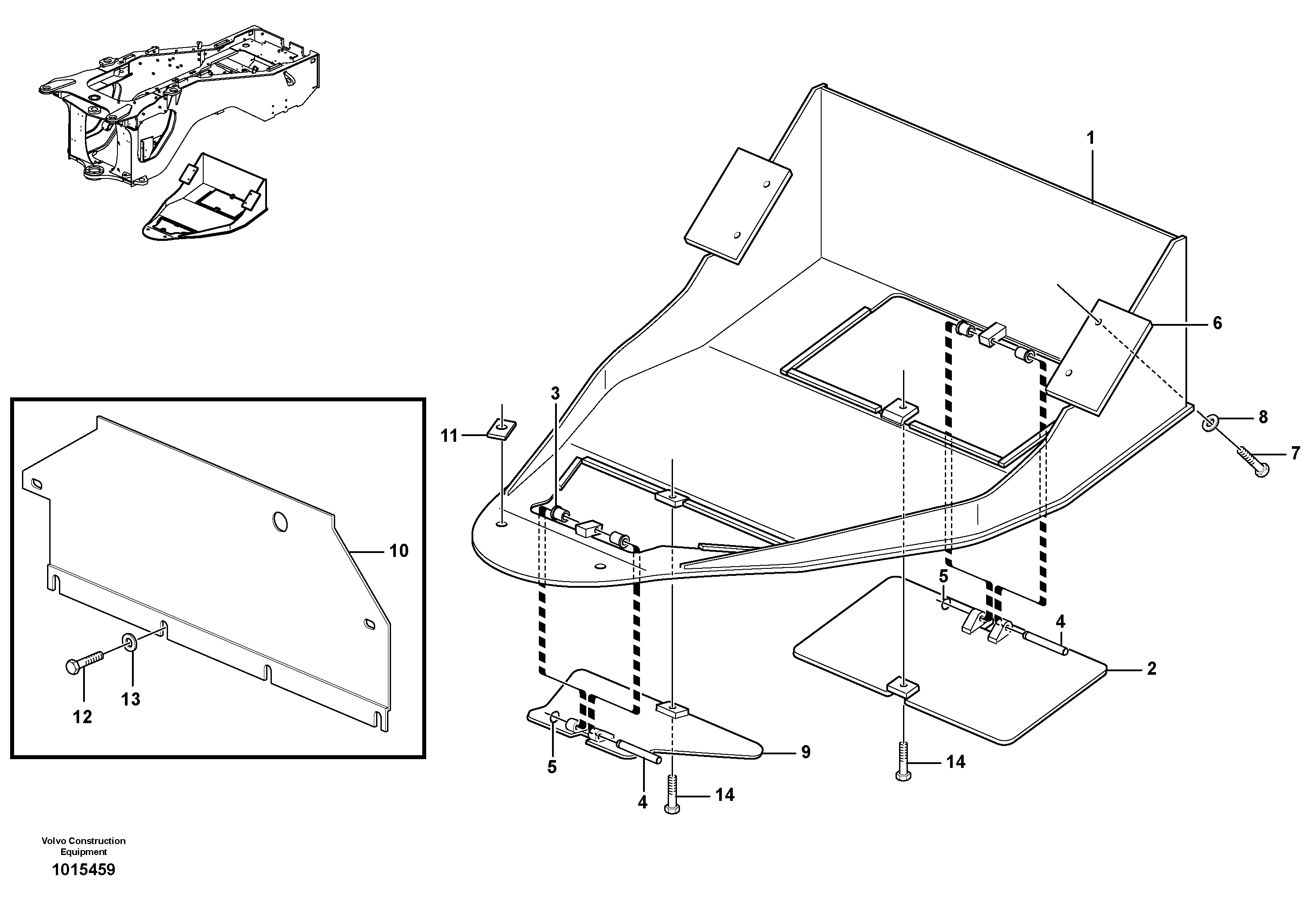 Mounting rail VOE13970899 VOLVO