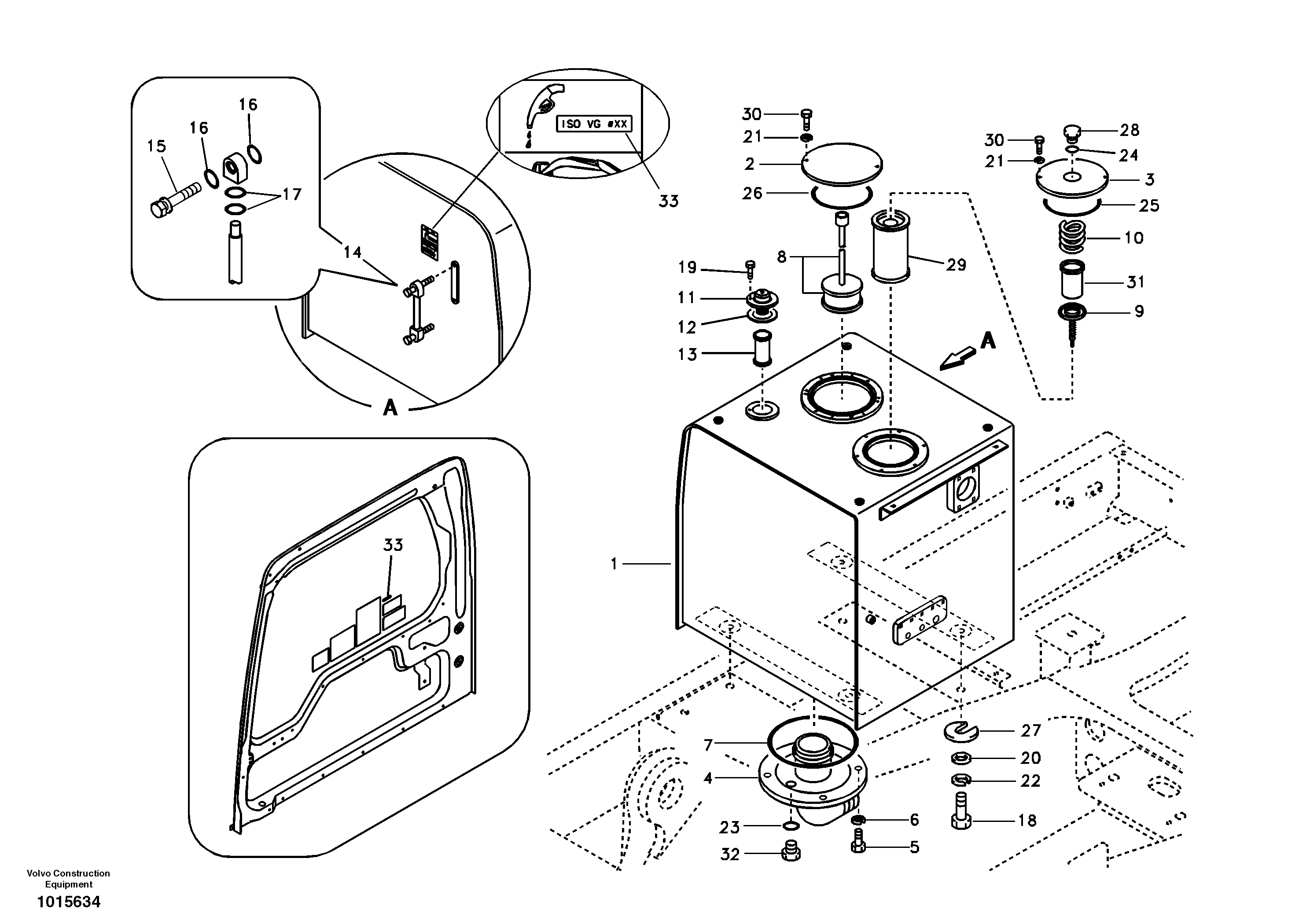 Hydr fluid tank VOE14500987 VOLVO
