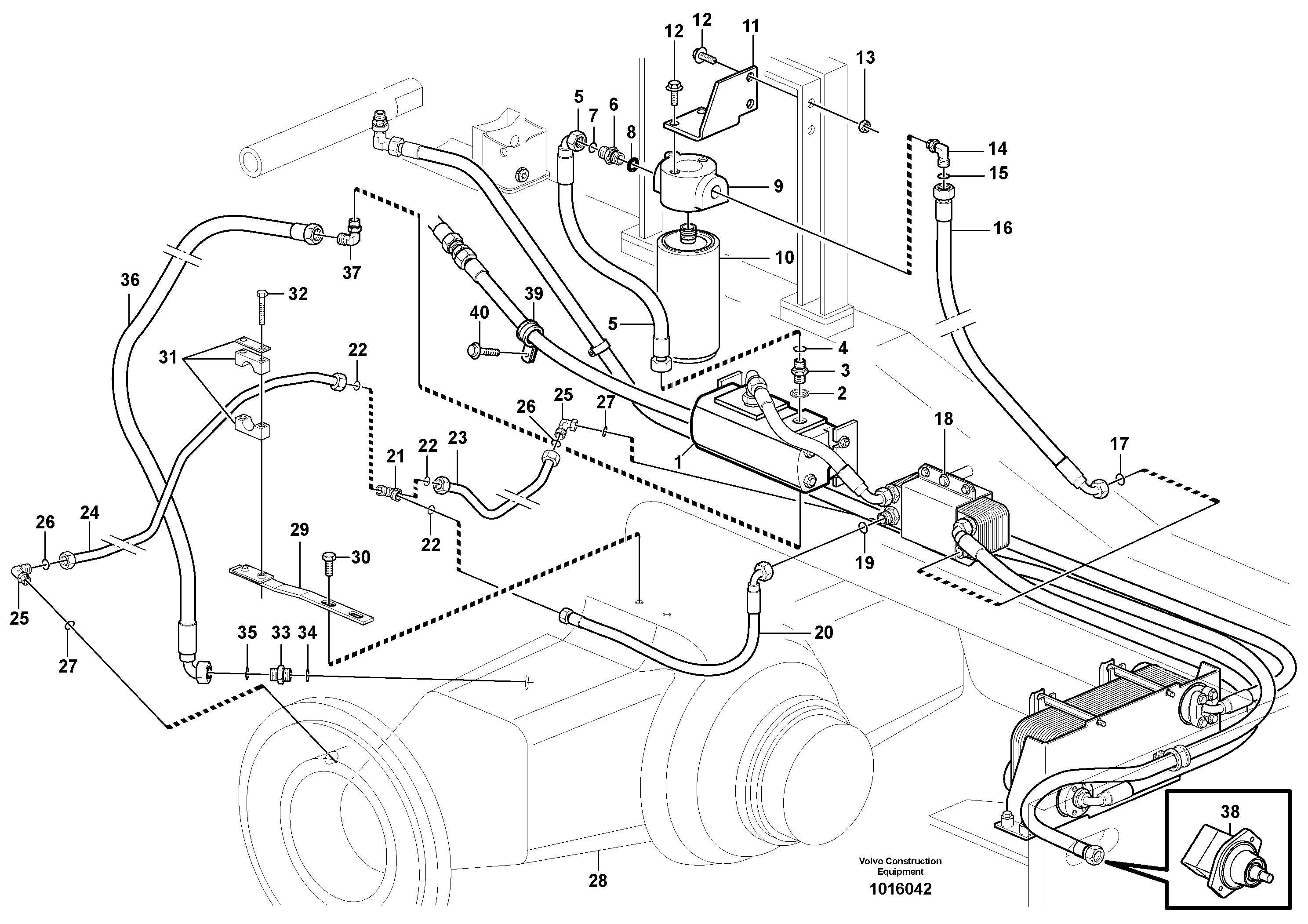 Timing gear casing VOE11172807 VOLVO