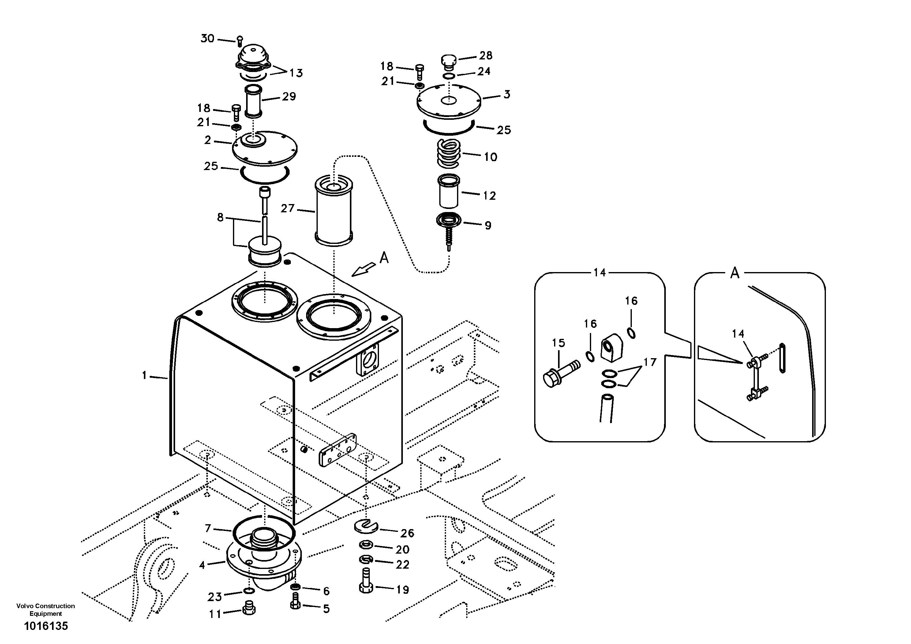 Flywheel housing VOE14530993 VOLVO