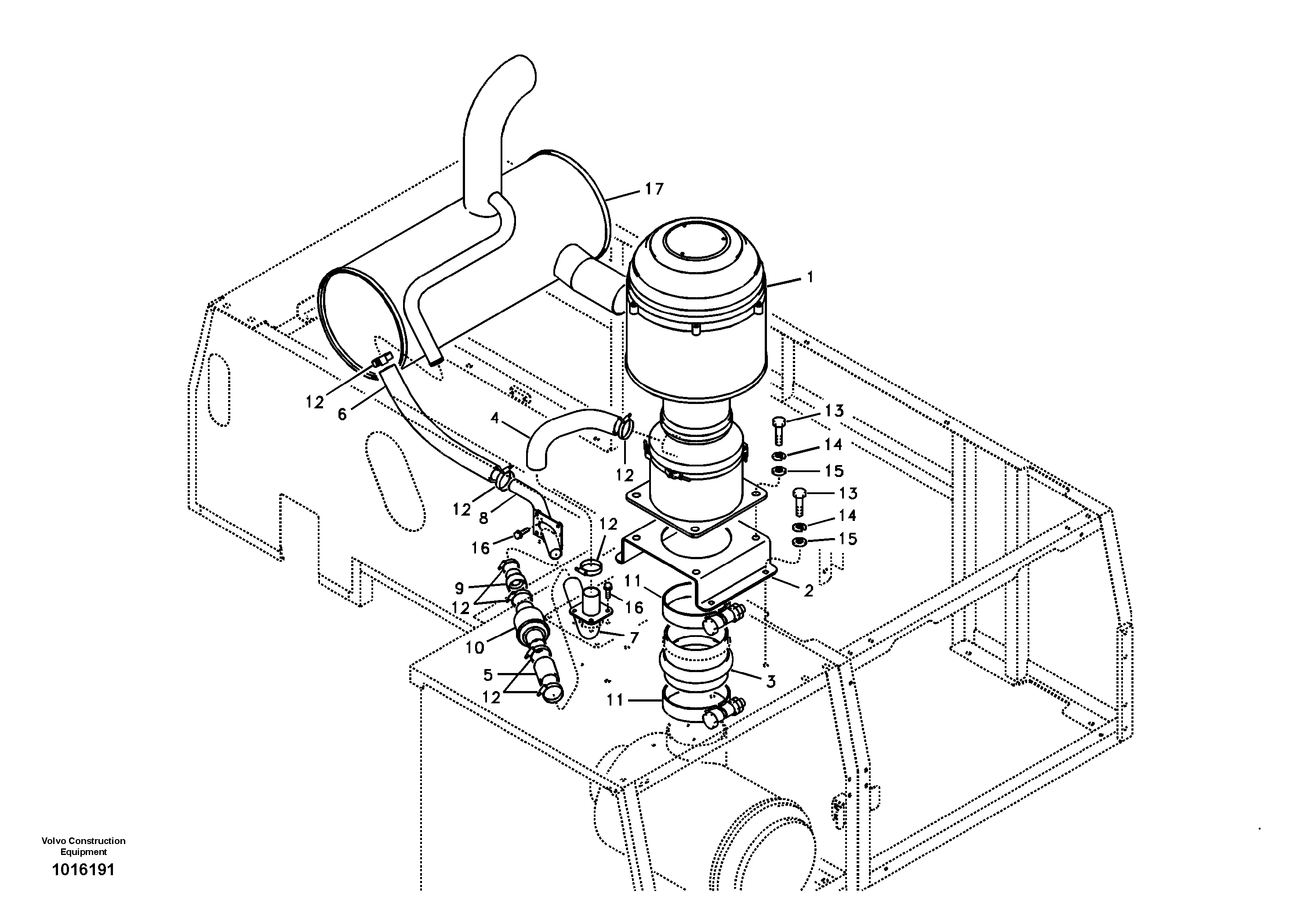 Muffler VOE14533382 VOLVO