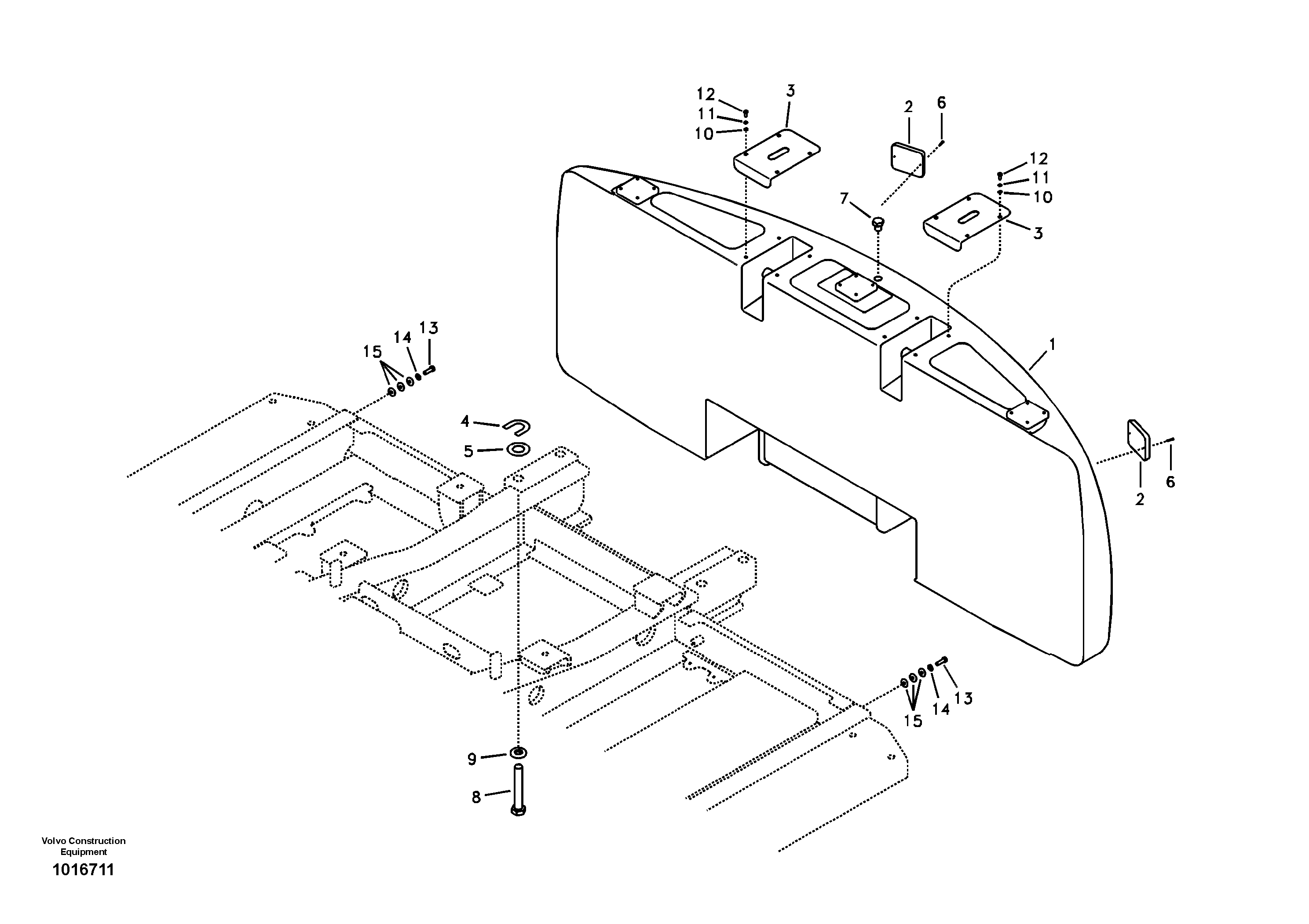 Mounting rail VOE992995 VOLVO