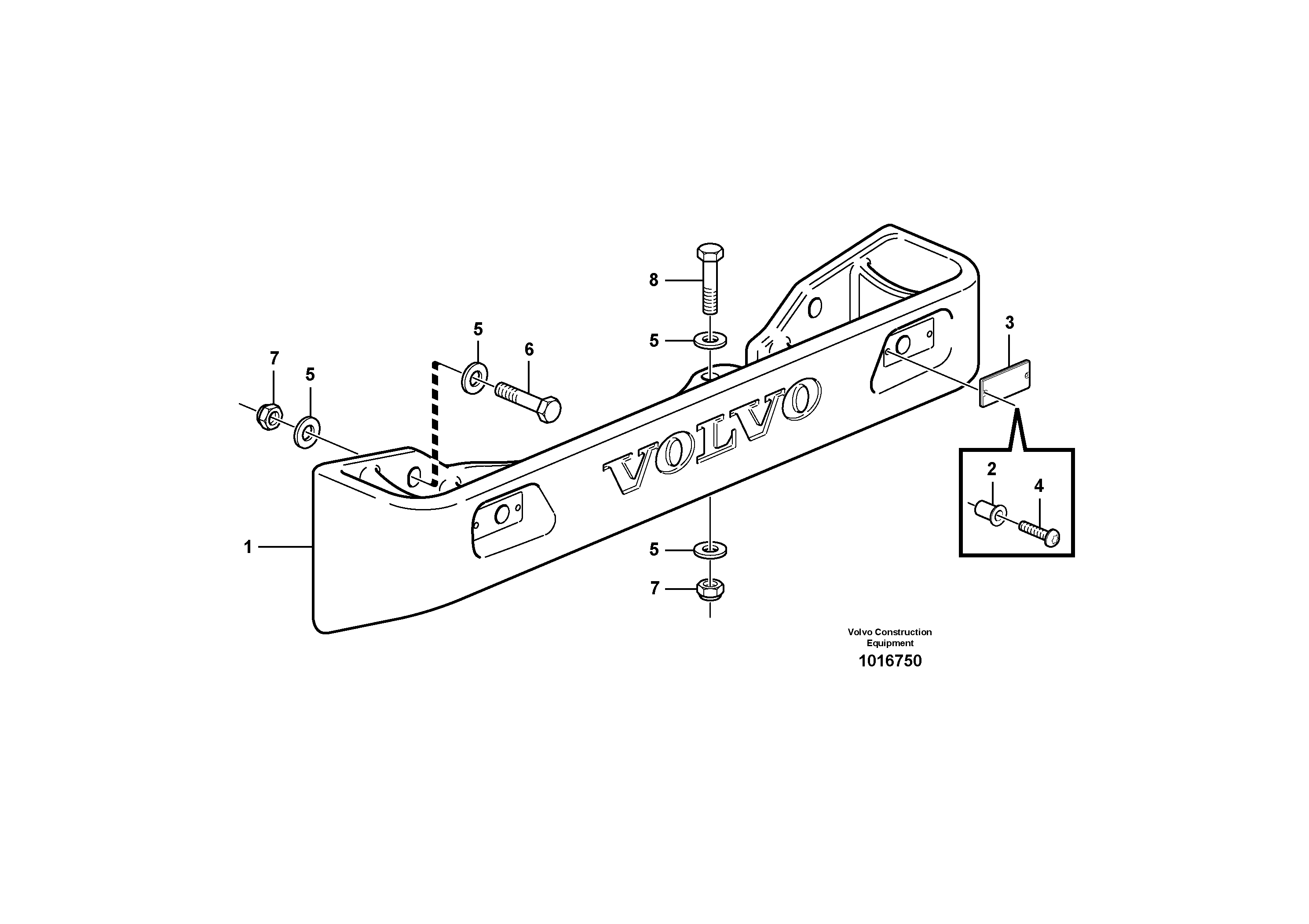 Mounting rail VOE983296 VOLVO