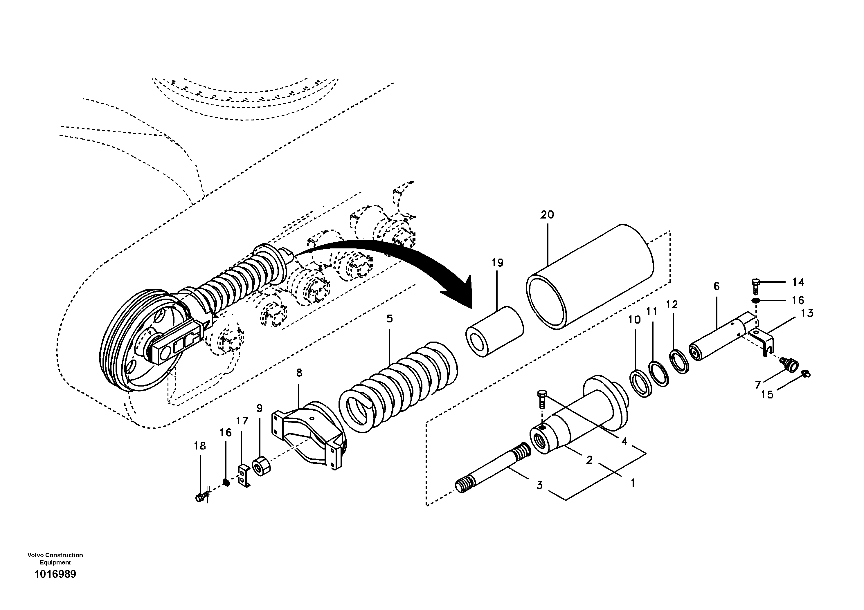 Recoil Spring VOE14533151 VOLVO
