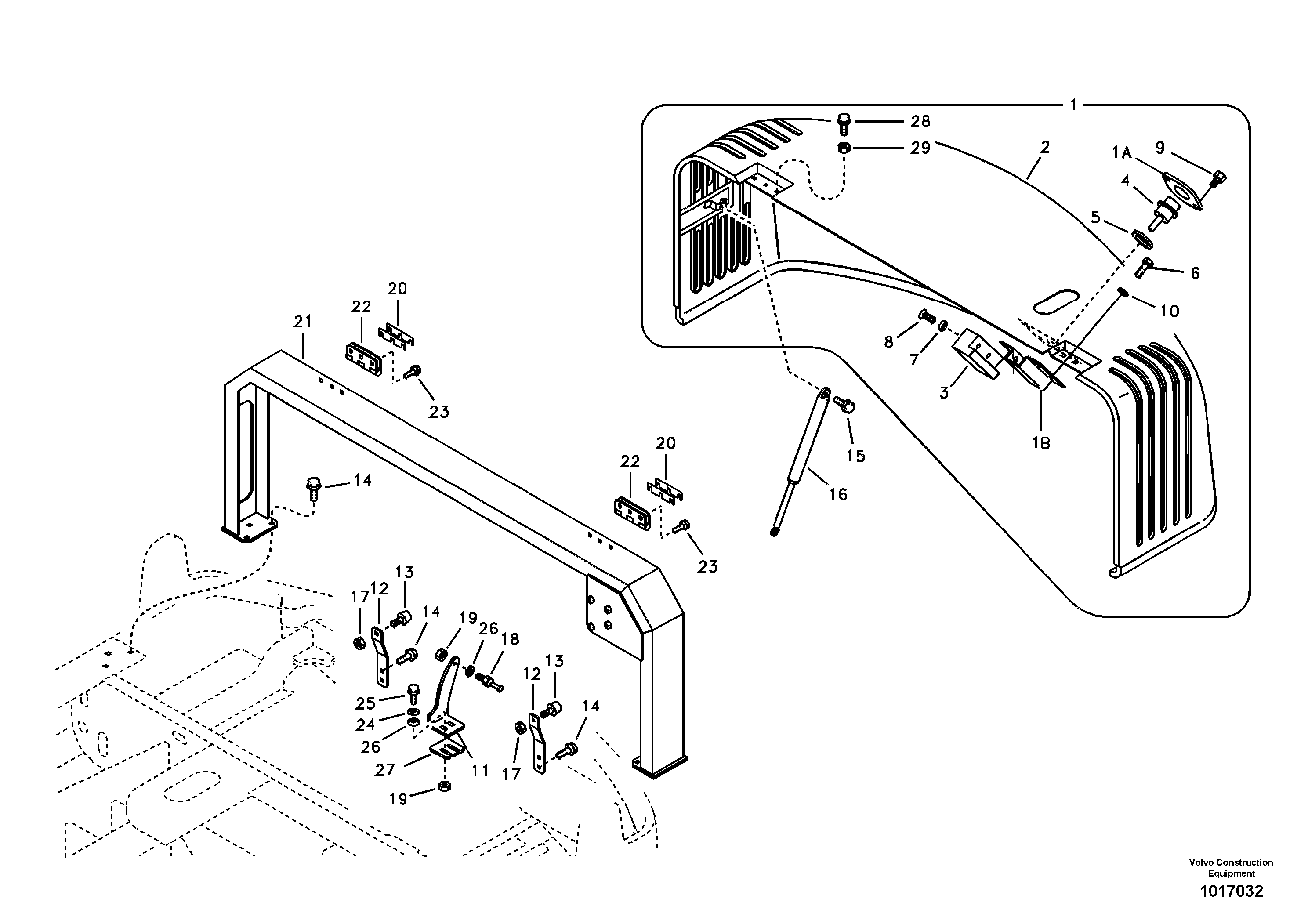 Seat frame VOE14527475 VOLVO