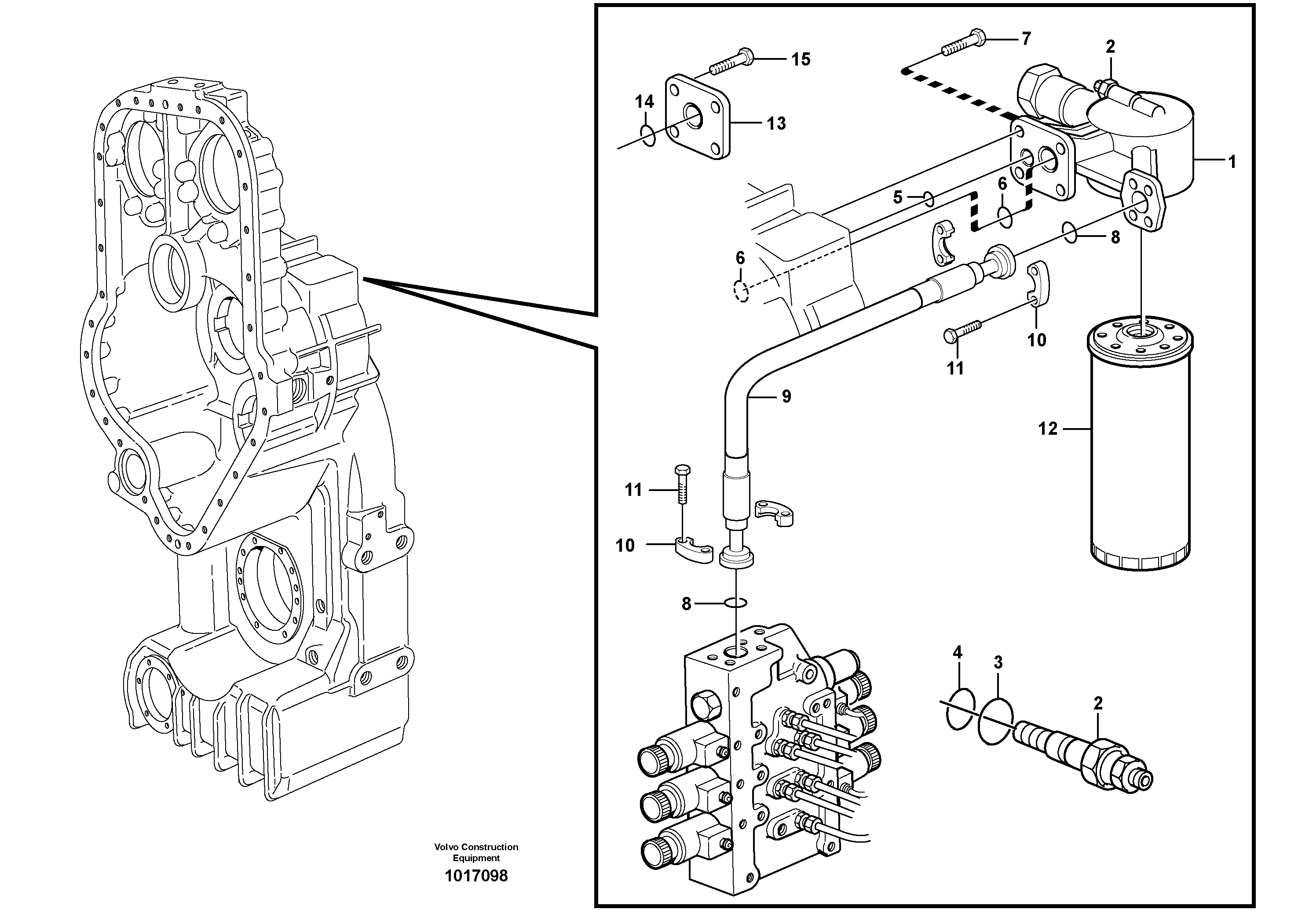 Timing gear casing VOE935962 VOLVO
