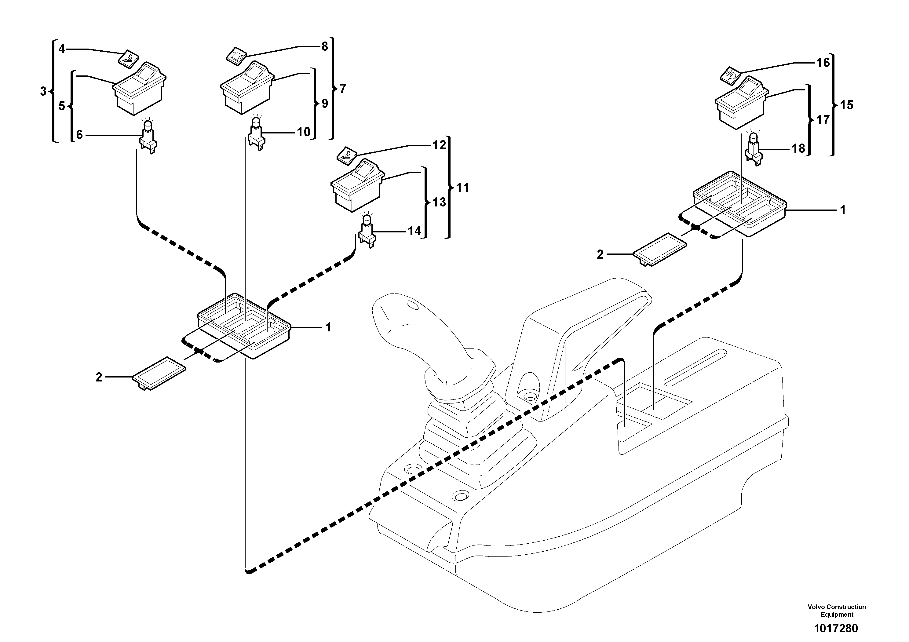 Locking switch PJ5160310 VOLVO