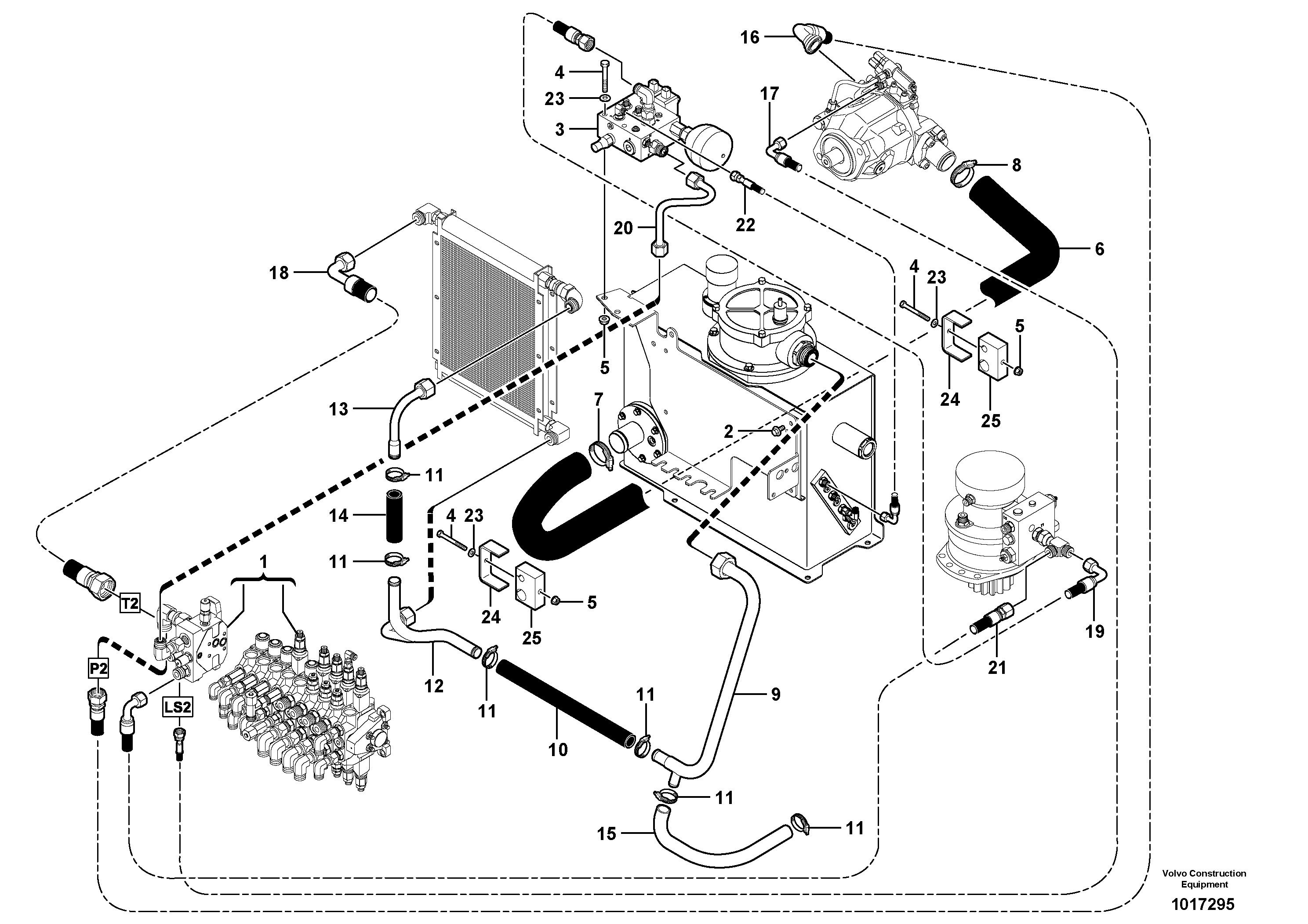 Timing gear casing VOE937095 VOLVO