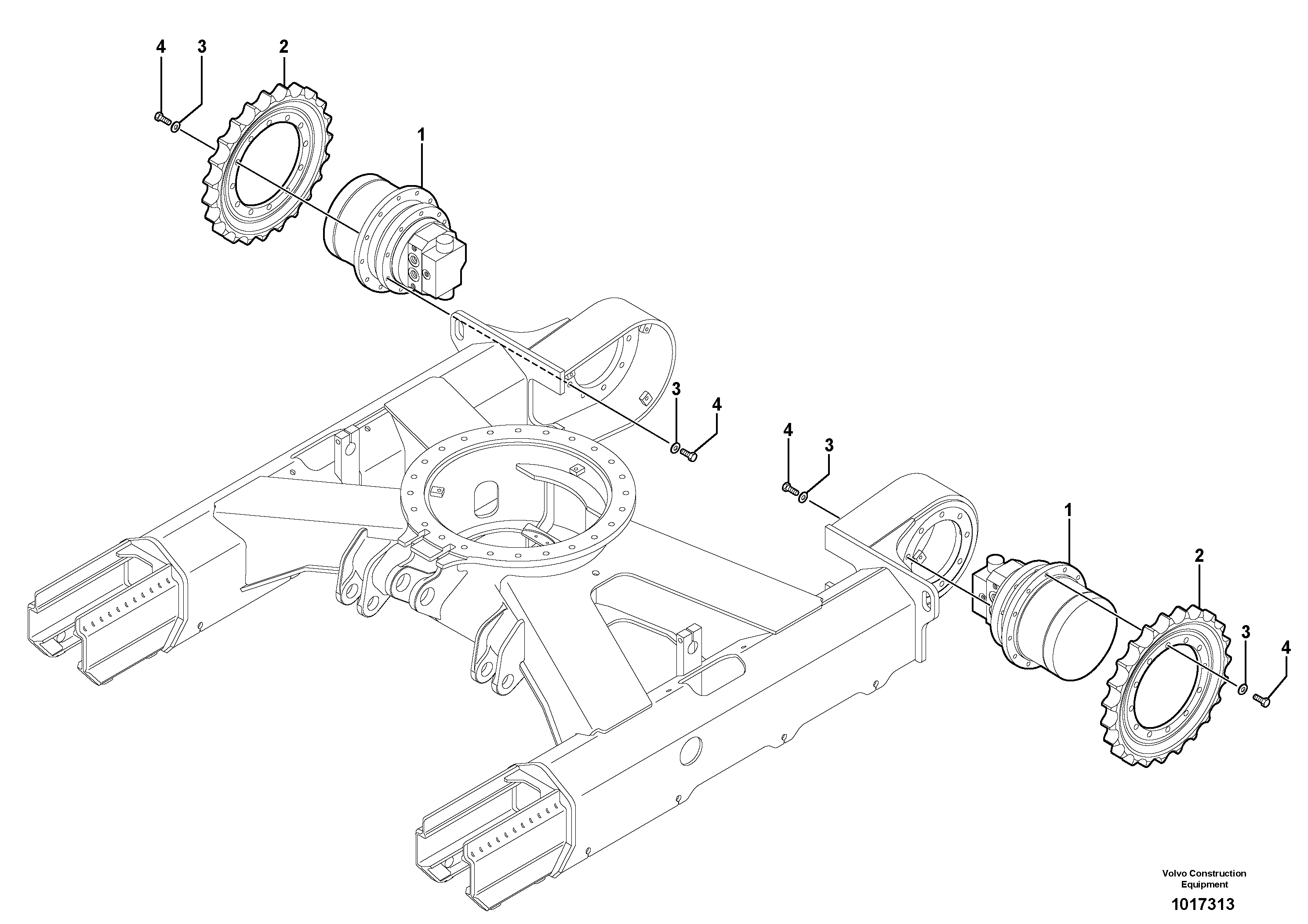 Mounting rail VOE11807521 VOLVO