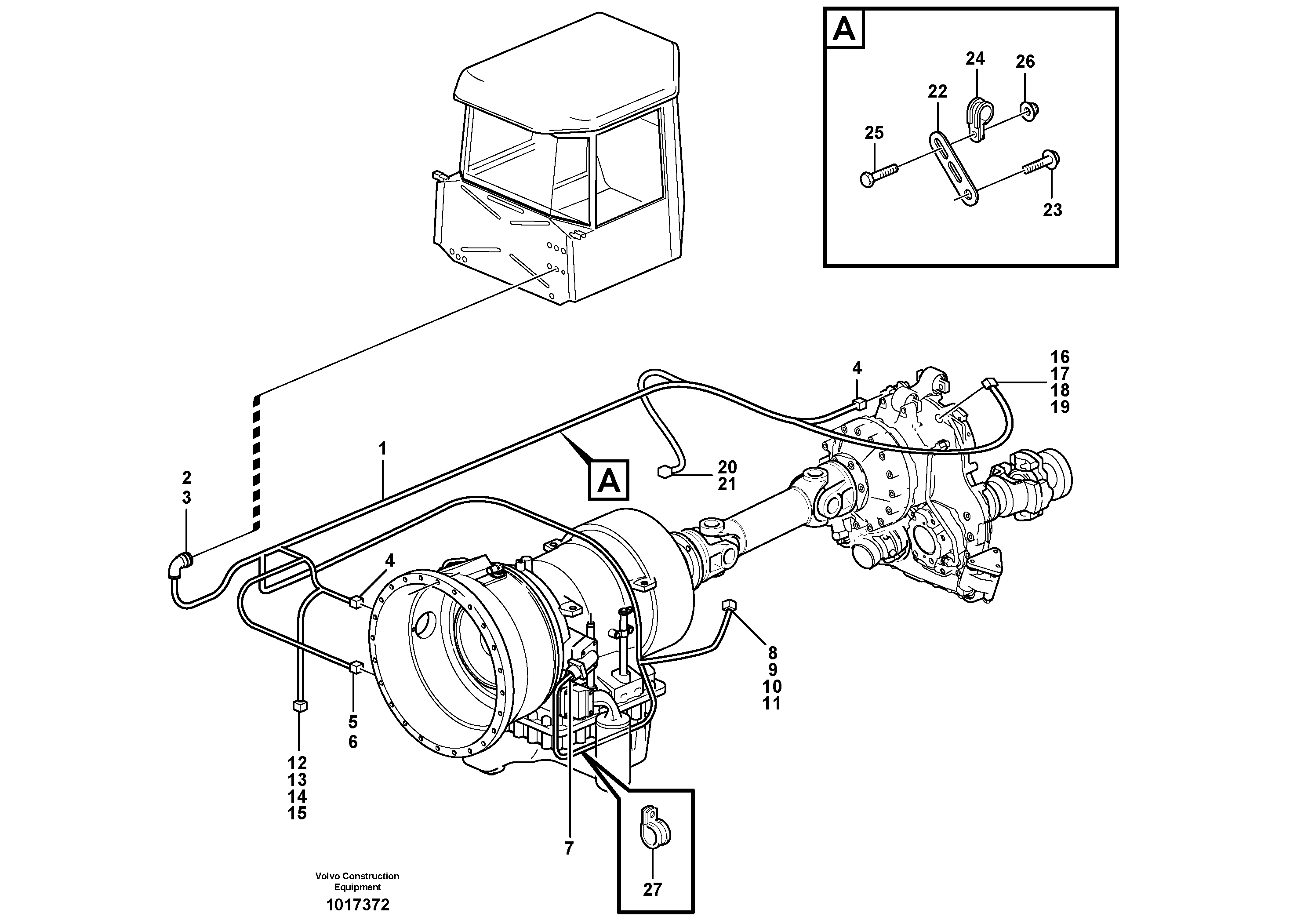 Rubber cushion VOE11192684 VOLVO